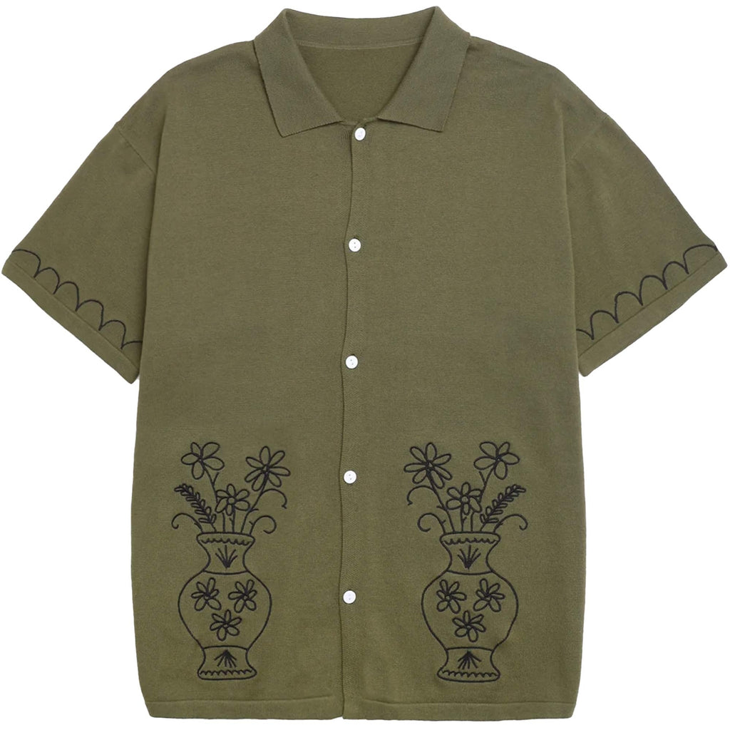 Service Works Knitted Vase Shirt - Olive
