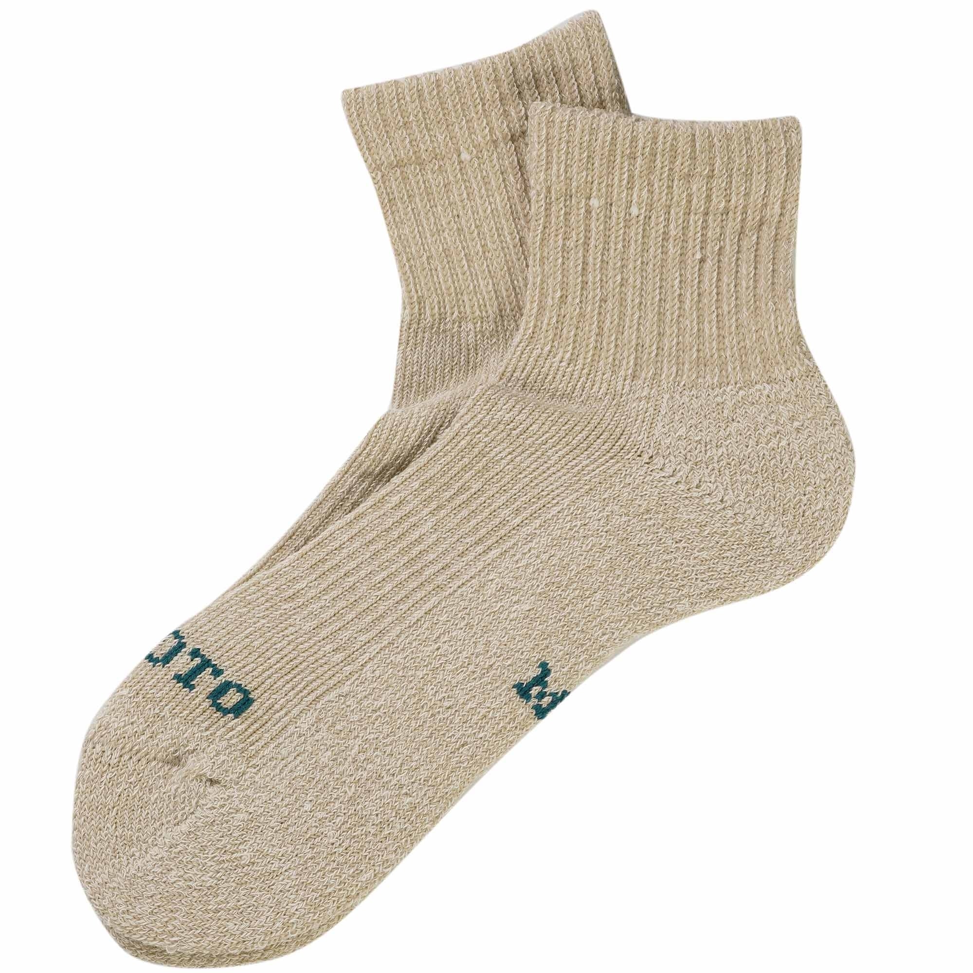 RoToTo Socks Hemp/Organic Cotton Pile Ankle Socks - Beige