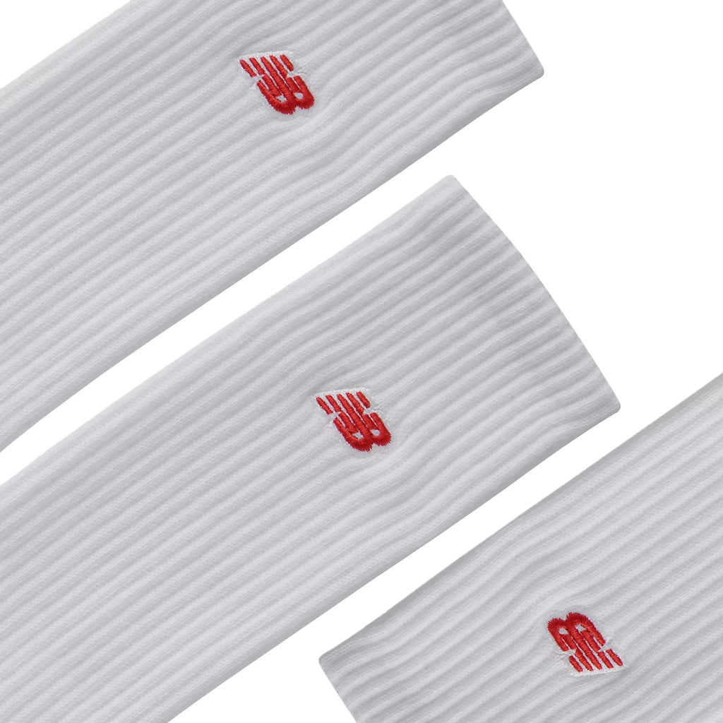 New Balance Red Patch Logo Crew 3 Pack - White