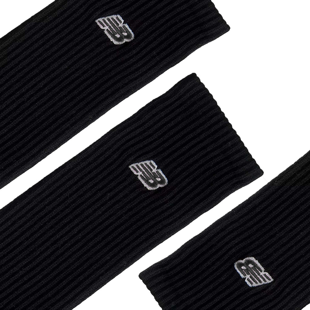 New Balance Black Patch Logo Crew 3 Pack - Black