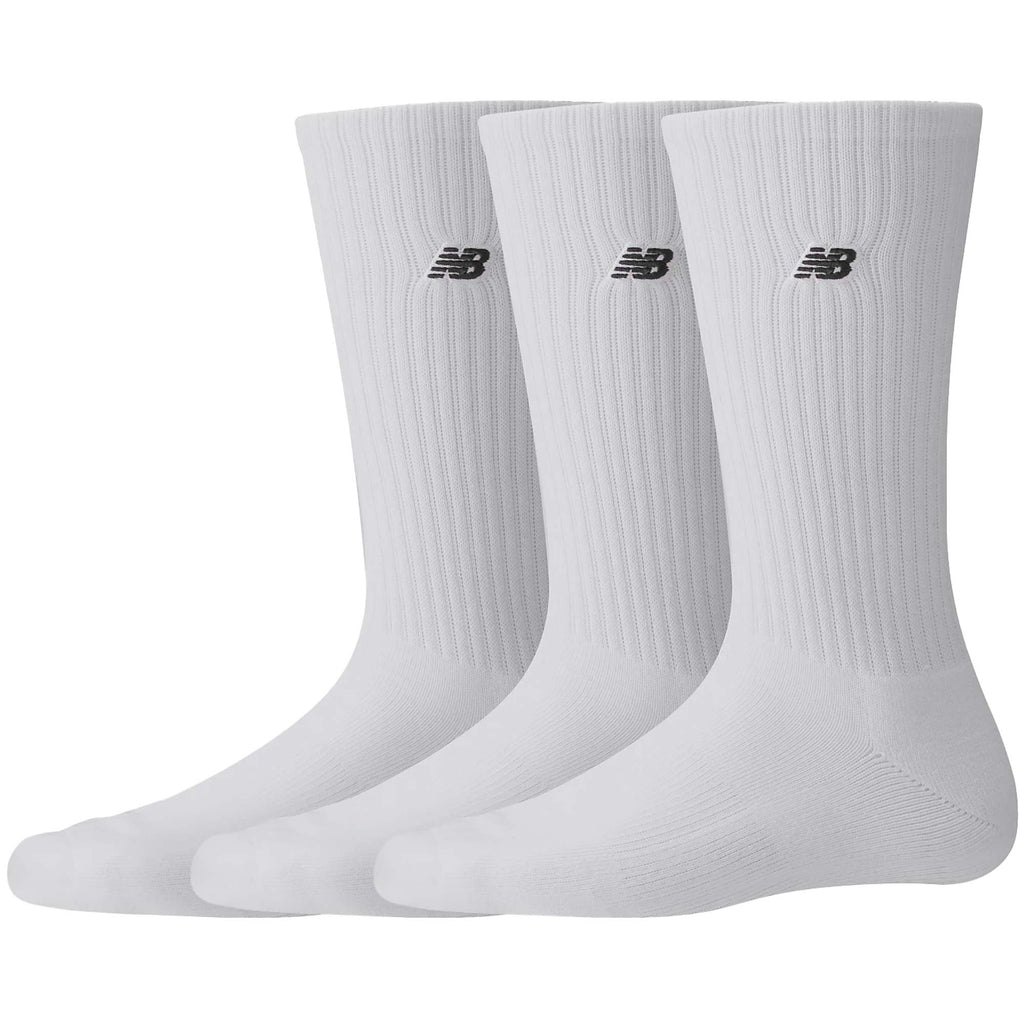 New Balance Black Patch Logo Crew 3 Pack - White