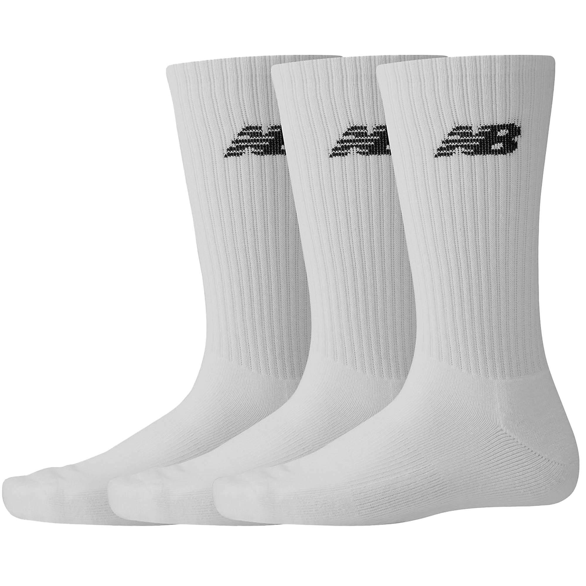 New Balance 3 Pack Everyday Crew Socks - White