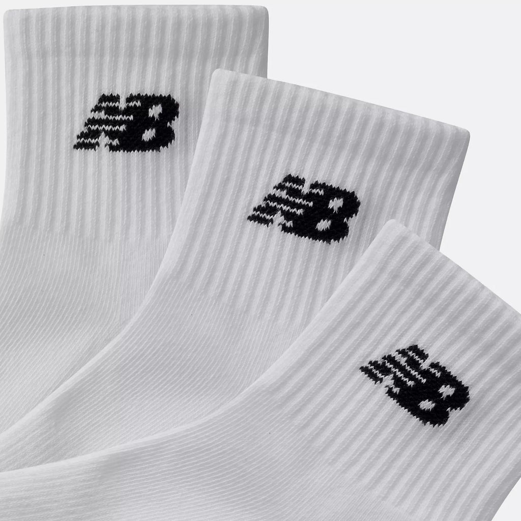New Balance 3 Pack Everyday Ankle Socks - White