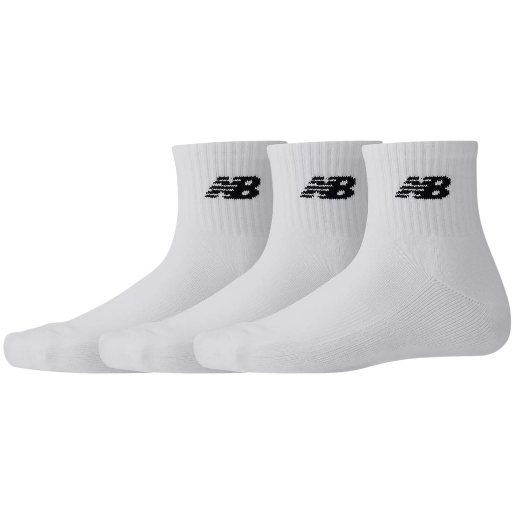 New Balance 3 Pack Everyday Ankle Socks - White