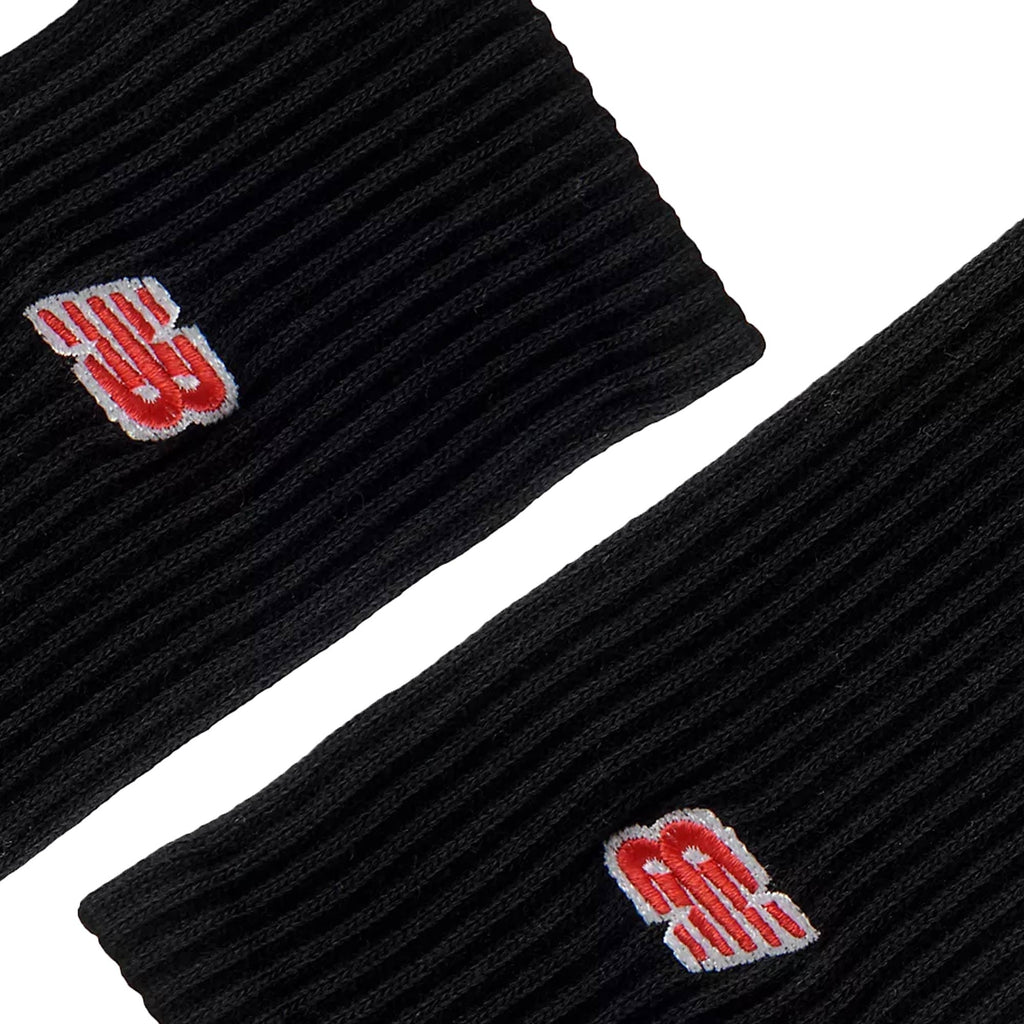 New Balance 3 Pack Red Patch Logo Ankle Socks - Black
