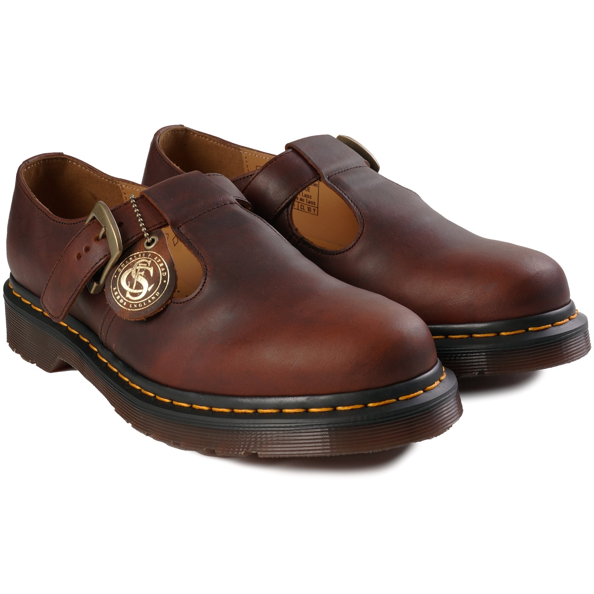 Dr. Martens Womens T-Bar Shoes - Whiskey – Stuarts London