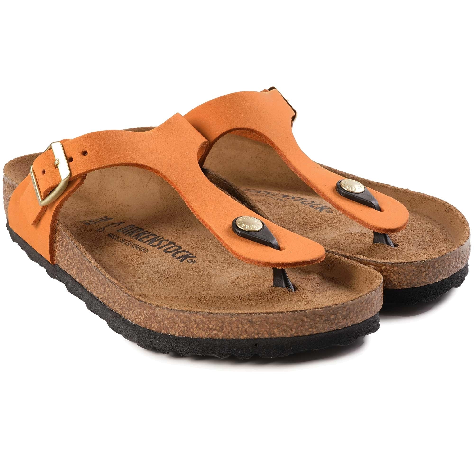 Birkenstock Womens Gizeh Nubuck Leather - Burnt Orange