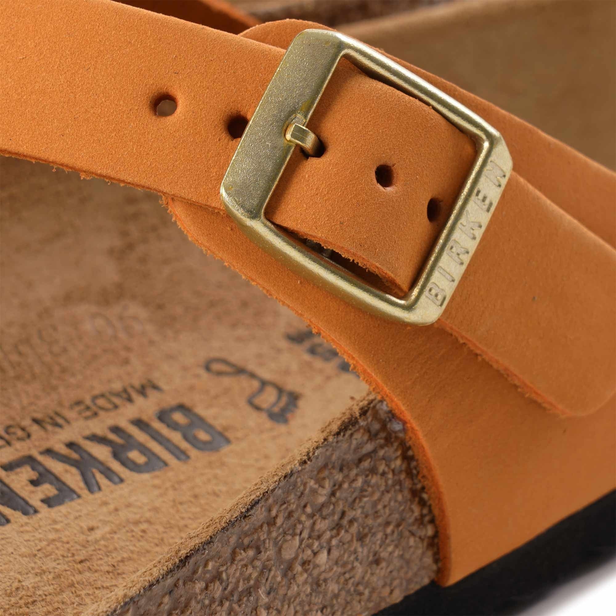 Birkenstock Womens Gizeh Nubuck Leather - Burnt Orange