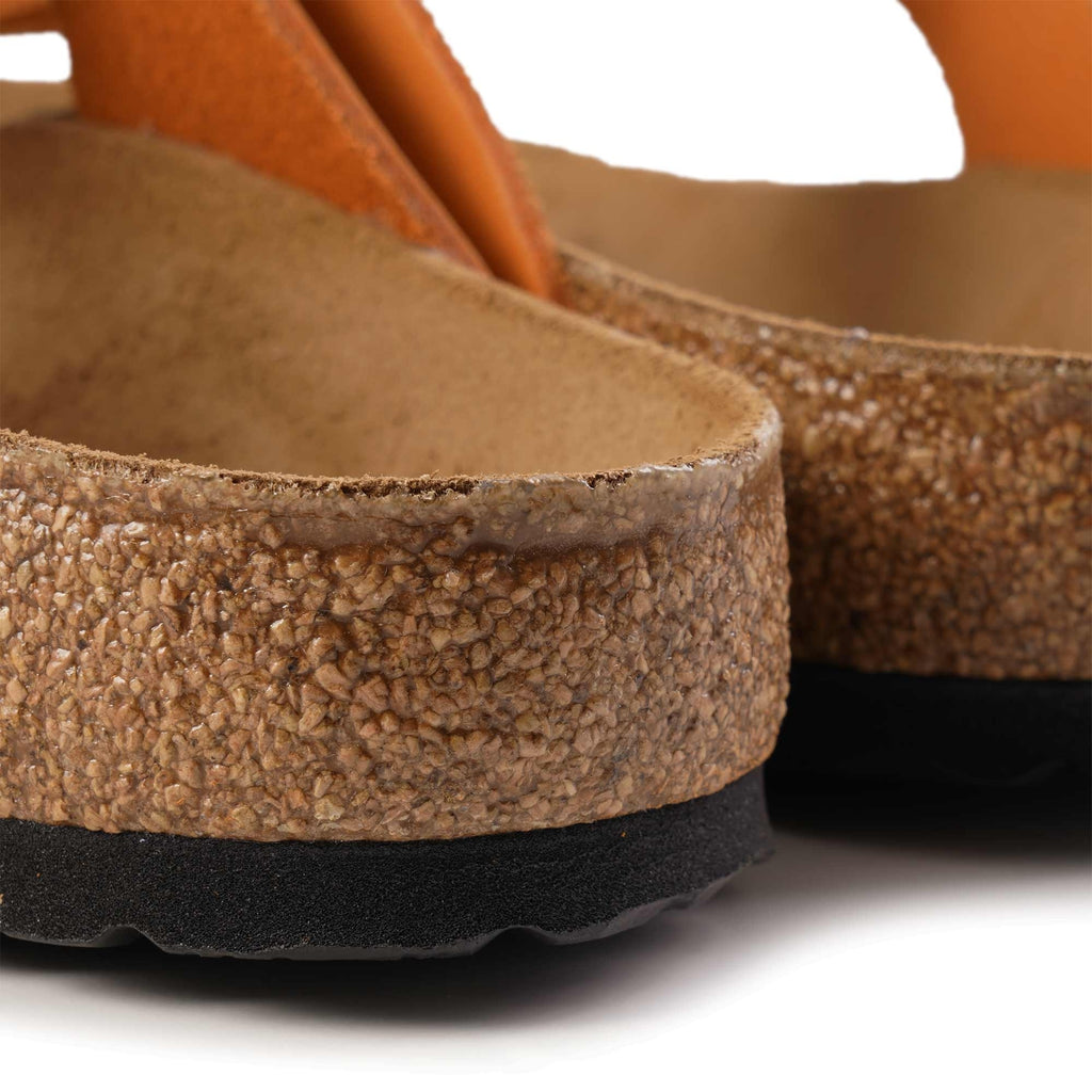 Birkenstock Womens Gizeh Nubuck Leather - Burnt Orange