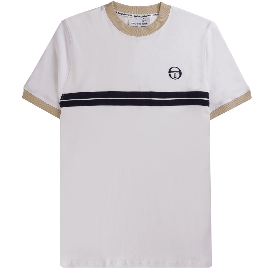 Sergio Tacchini Supermac T-Shirt - White and Humus