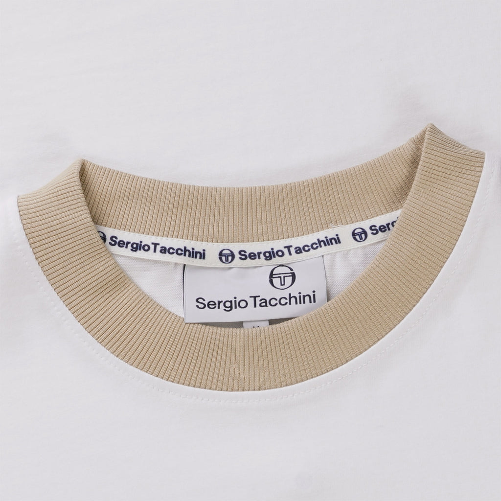 Sergio Tacchini Supermac T-Shirt - White and Humus