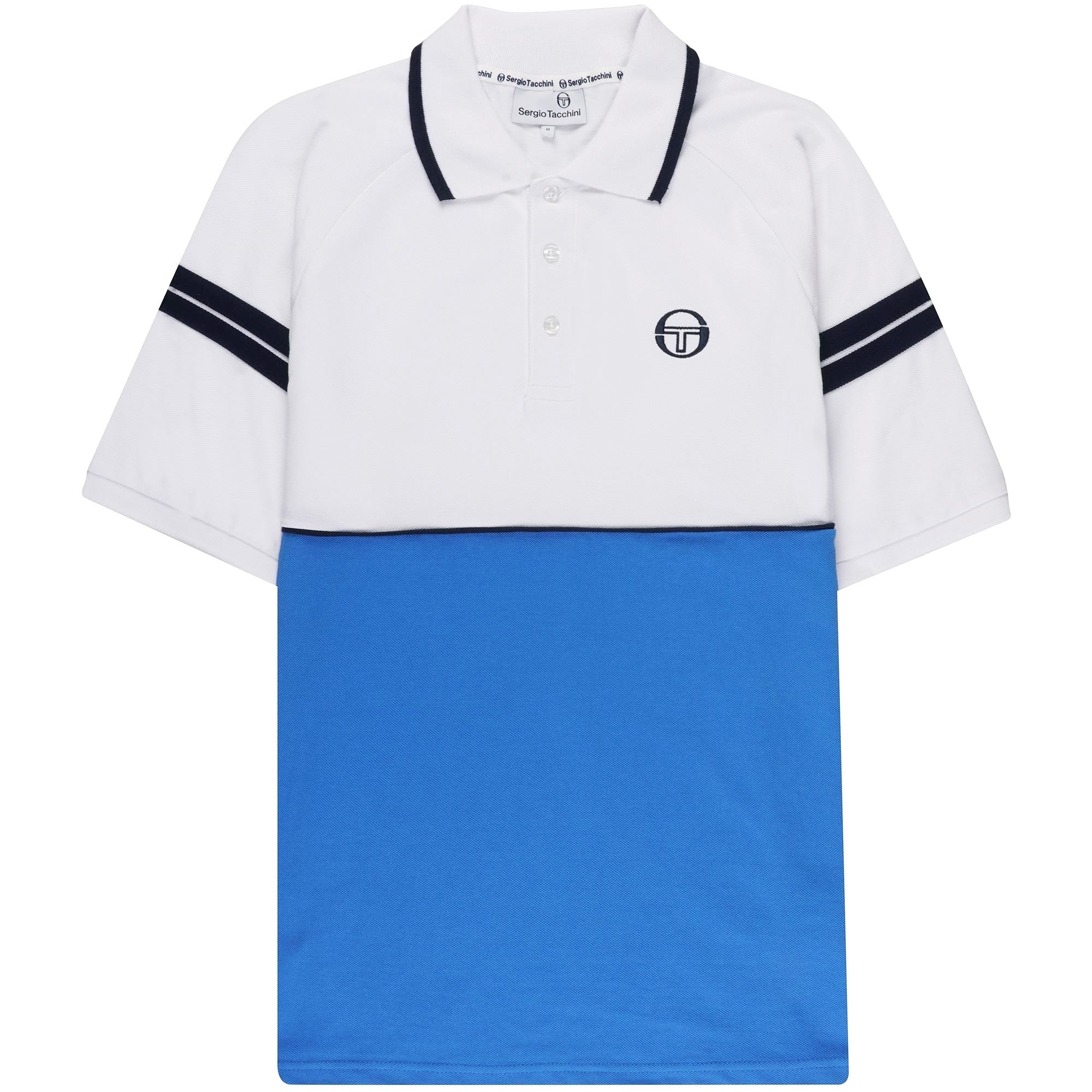 Sergio Tacchini Cambio Polo Shirt - White and Blue