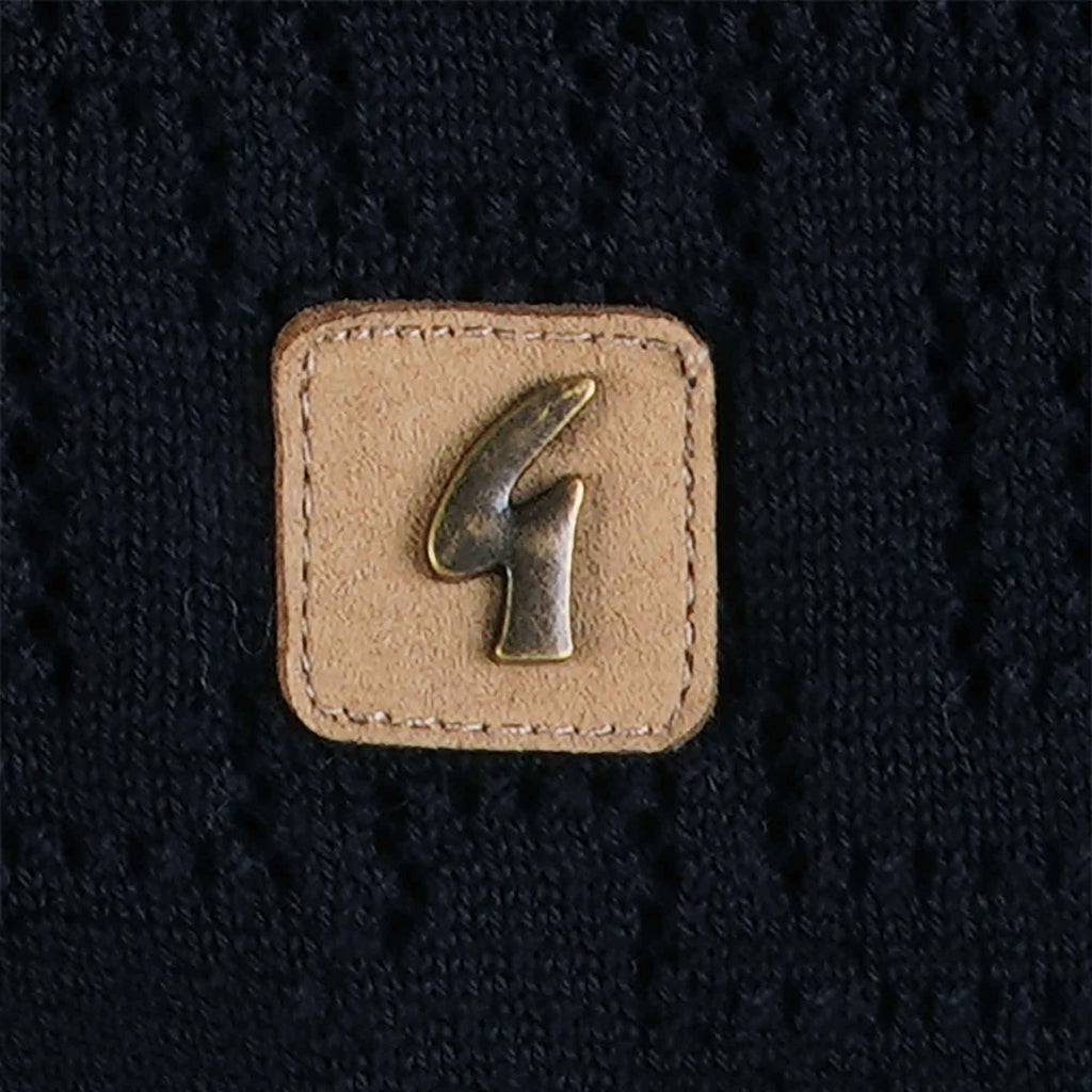 Gabicci Vintage Soul Button Through Polo Shirt - Navy