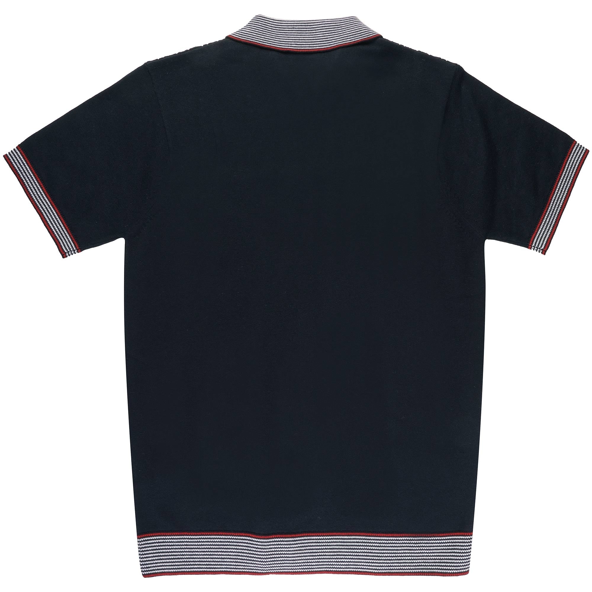 Gabicci Vintage Soul Button Through Polo Shirt - Navy