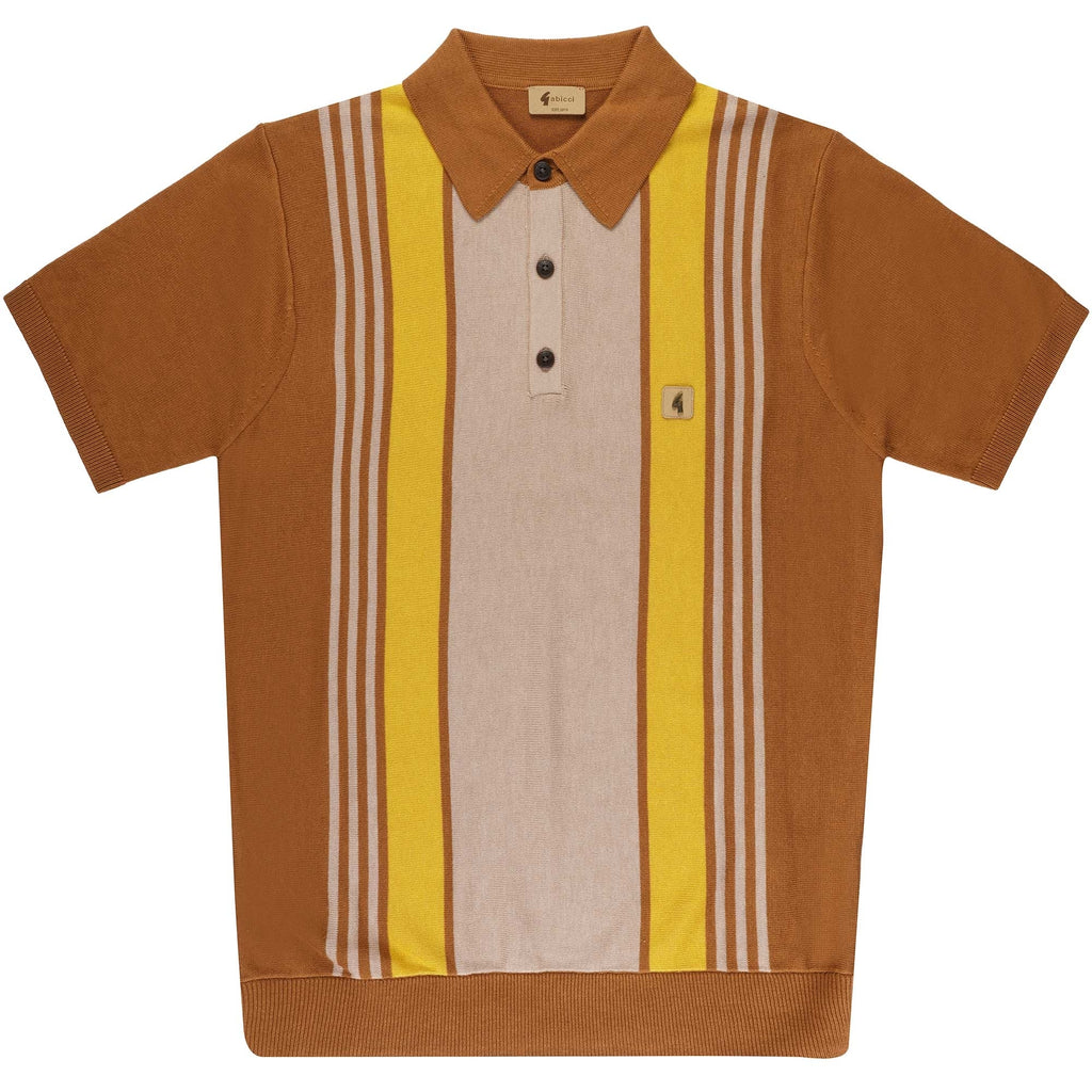 Gabicci Vintage Searle Polo Shirt - Walnut