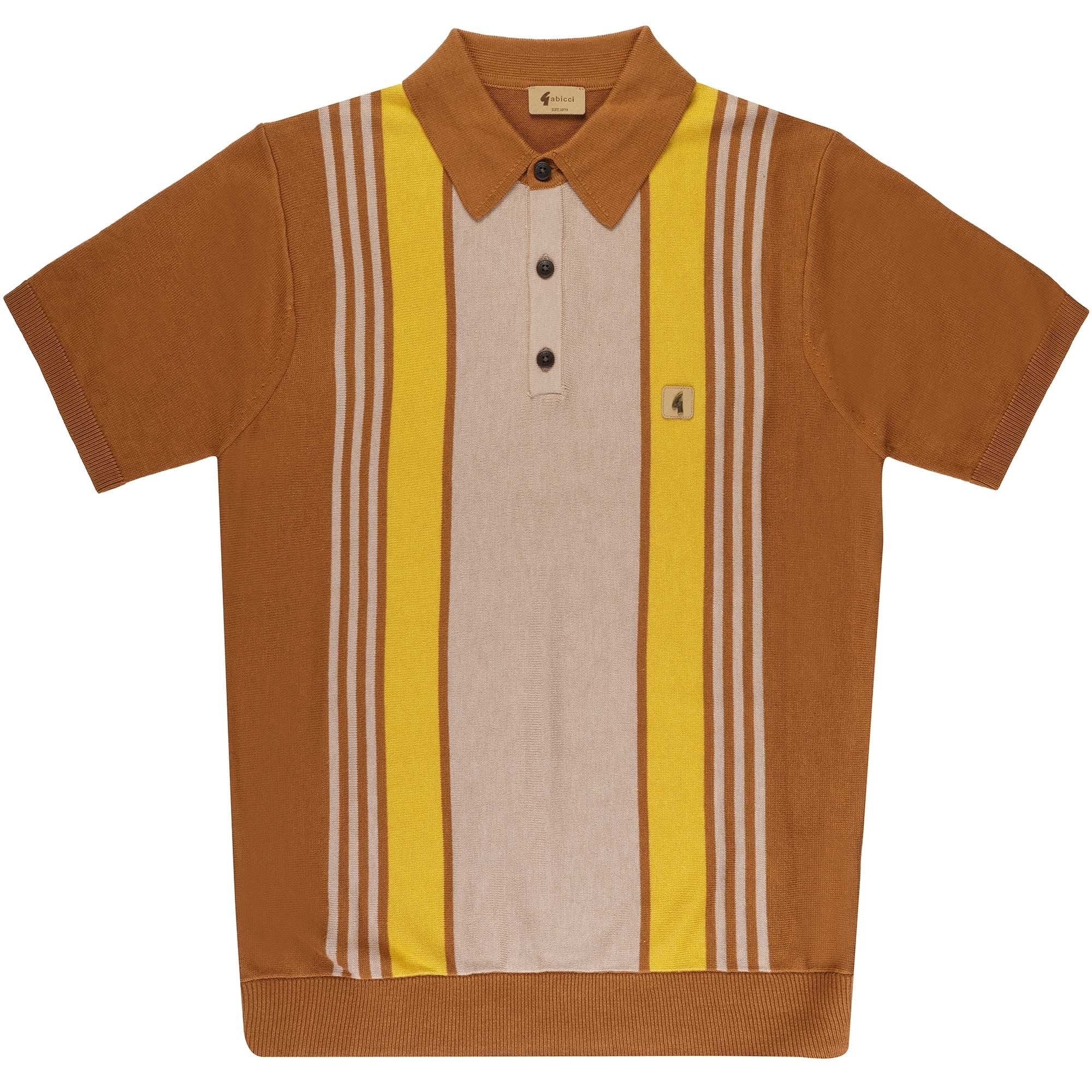Gabicci Vintage Searle Polo Shirt - Walnut