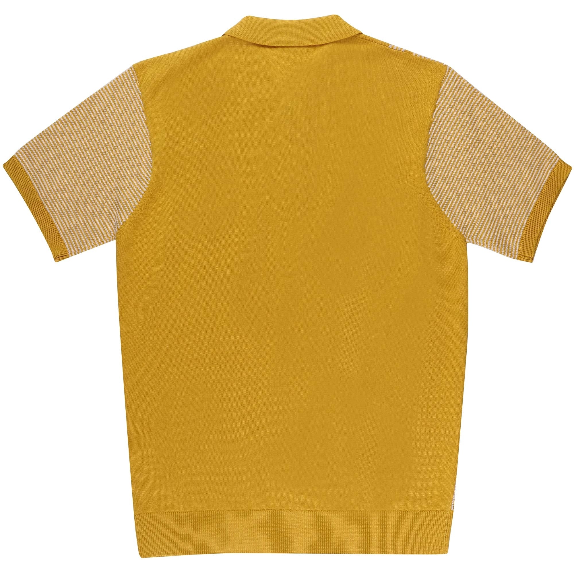 Gabicci Vintage Dante Knitted Polo Shirt - Sunbeam