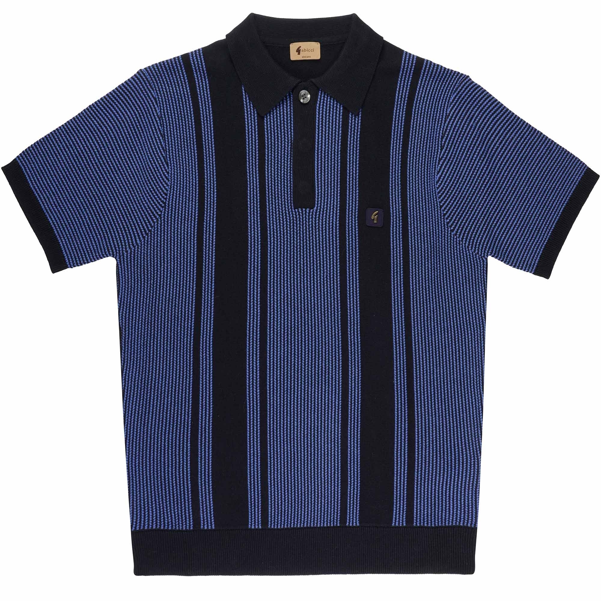 Gabicci Vintage Dante Knitted Polo Shirt - Navy