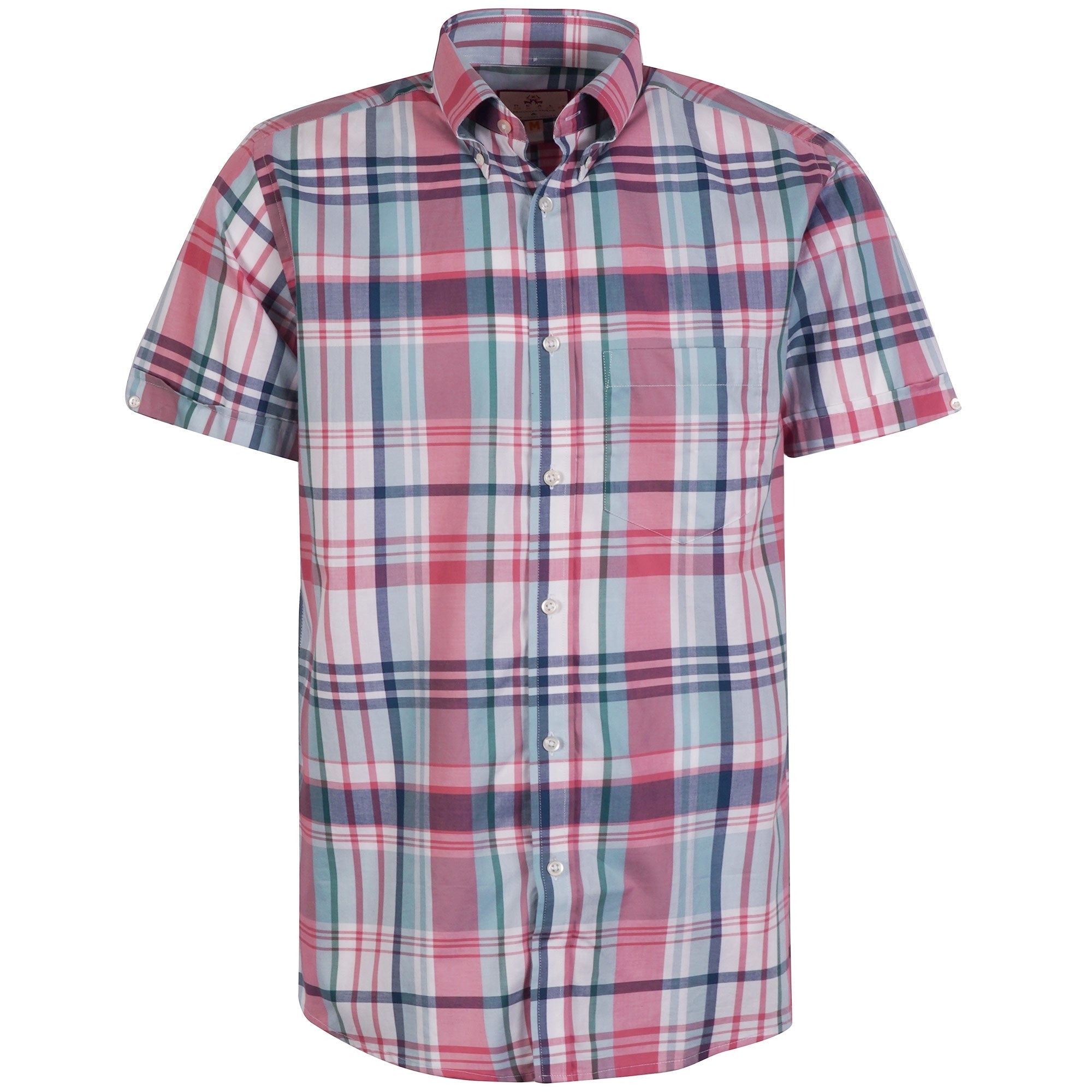 Real Hoxton Checked Short Sleeve Shirt - Pastels