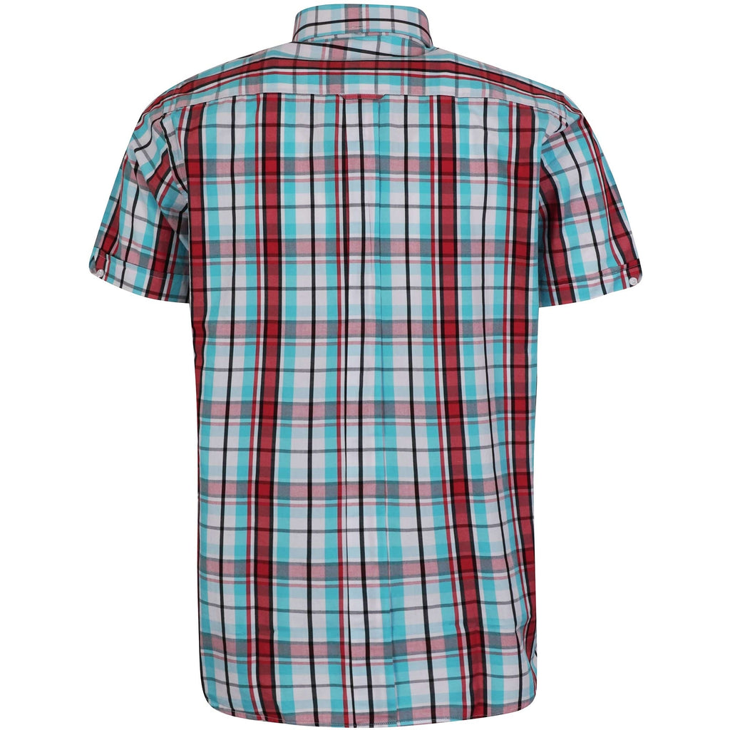 Real Hoxton Checked Short Sleeve Shirt - Sky