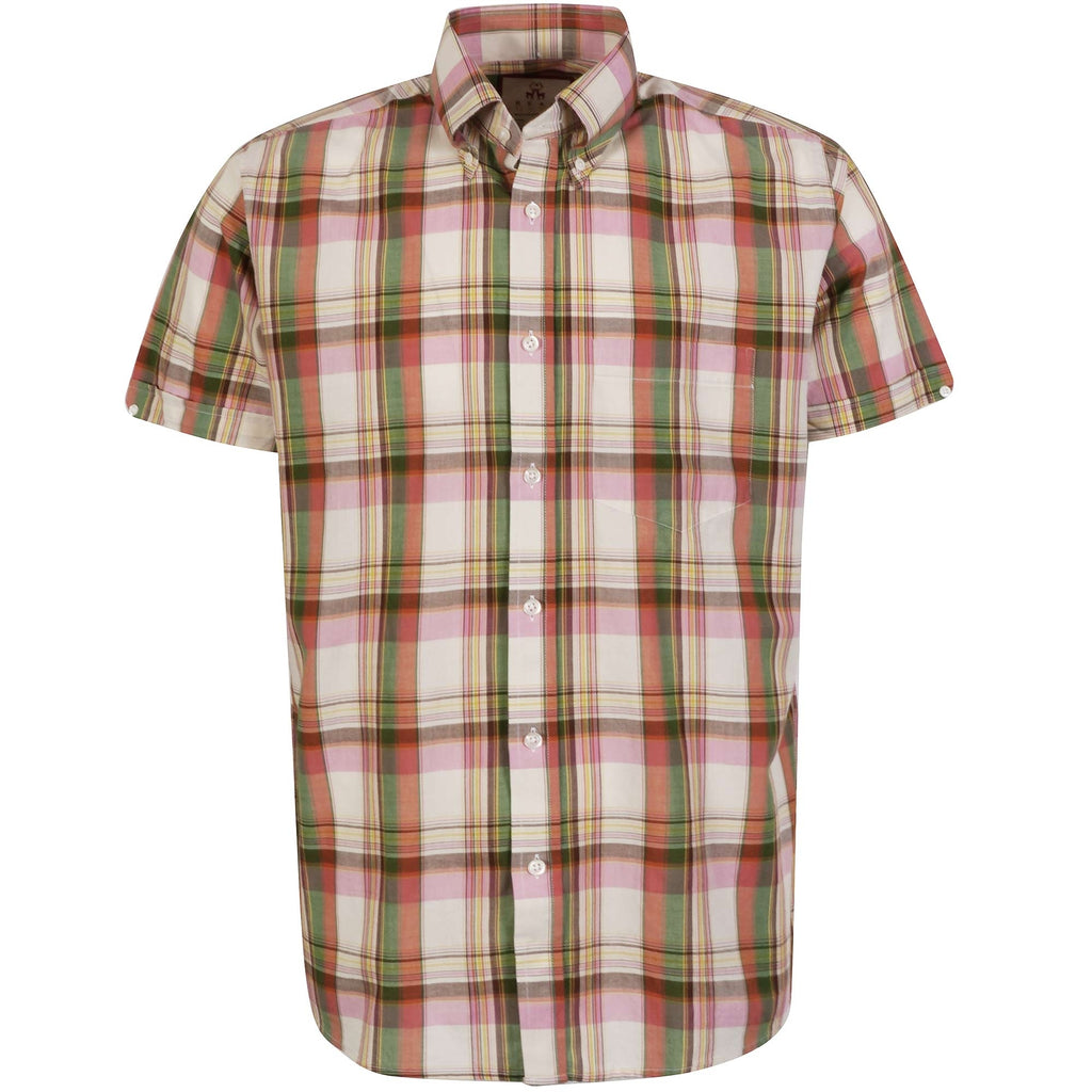 Real Hoxton Checked Short Sleeve Shirt - Classic Madras