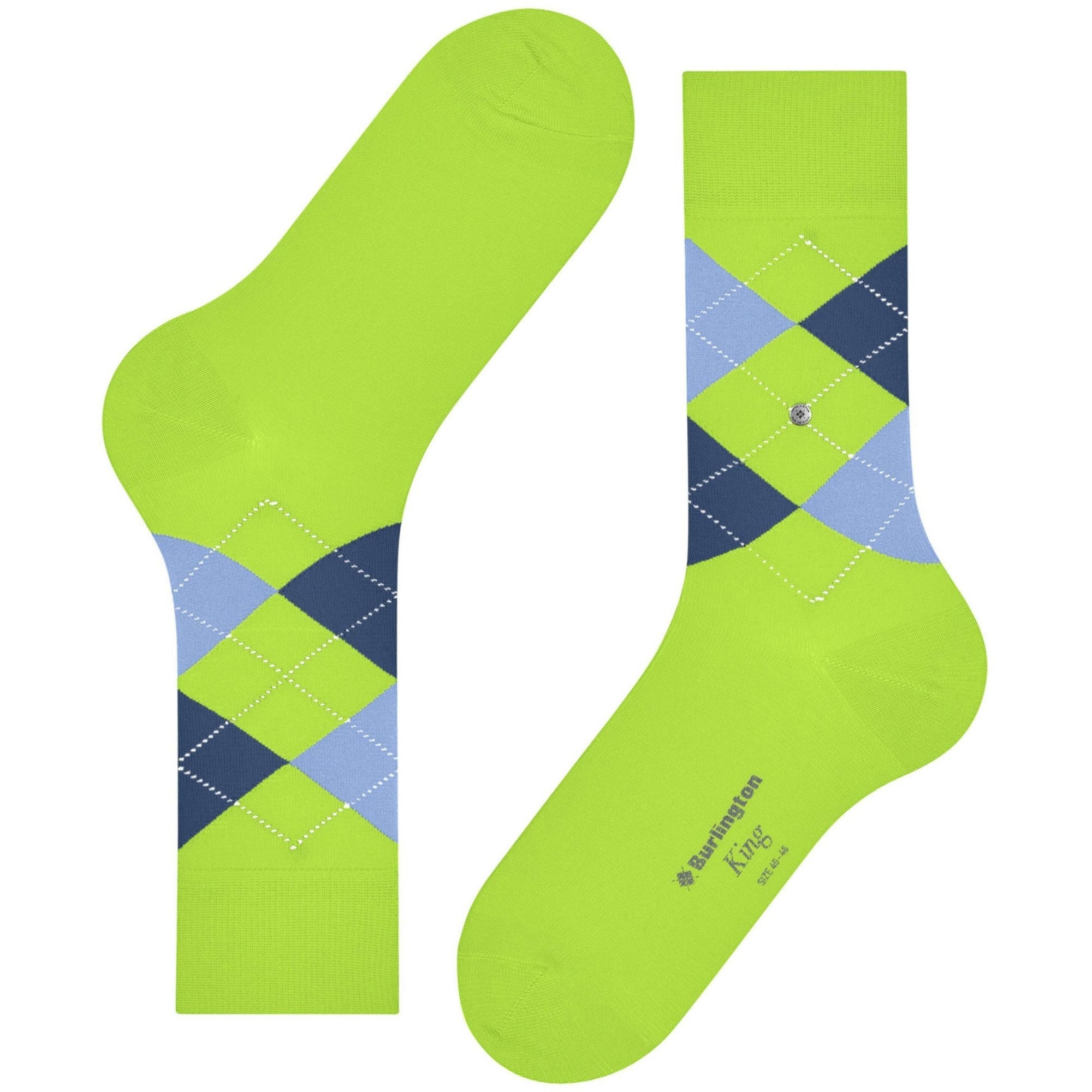 Burlington Socks King Socks - Green and Blue