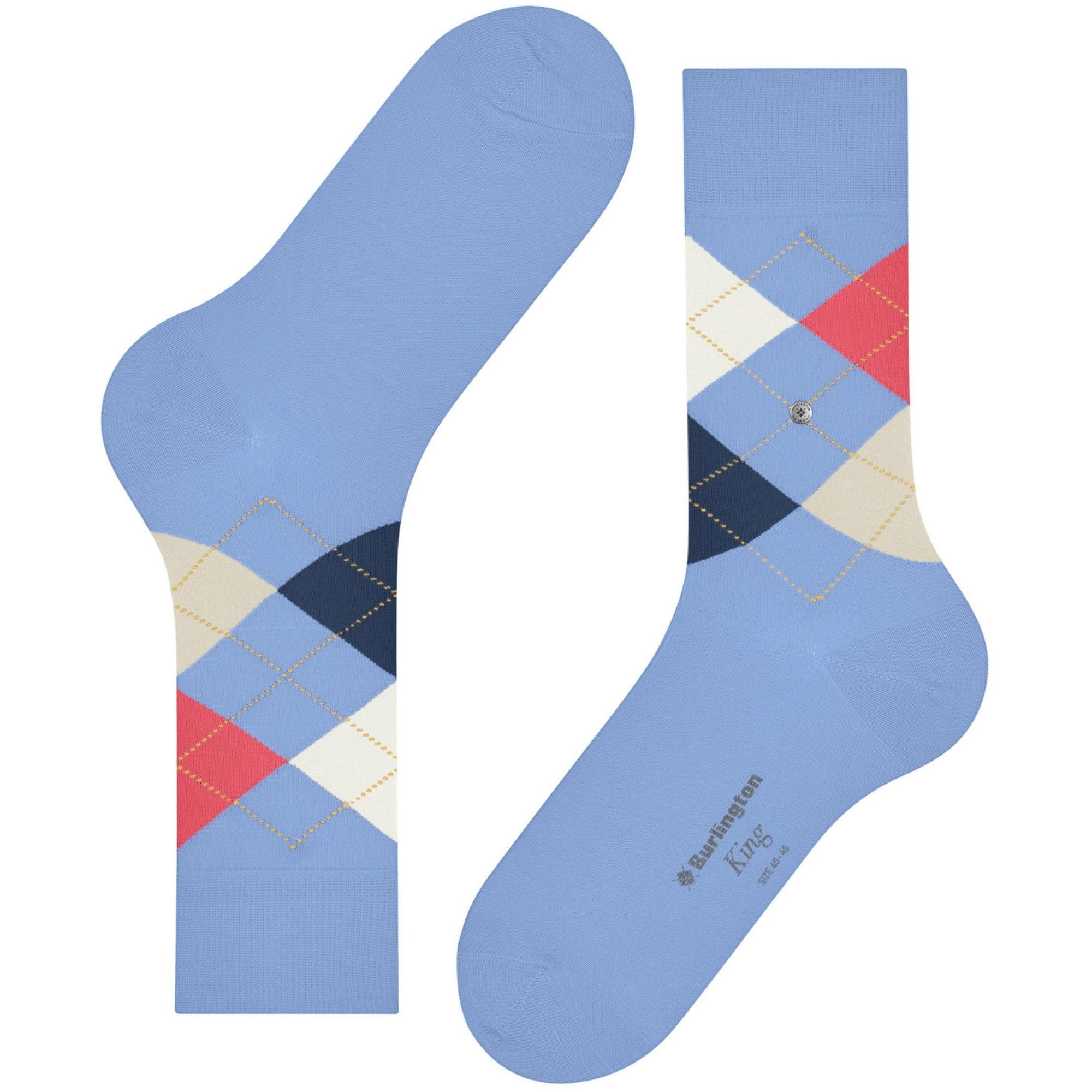 Burlington Socks King Socks - Blue and Pink