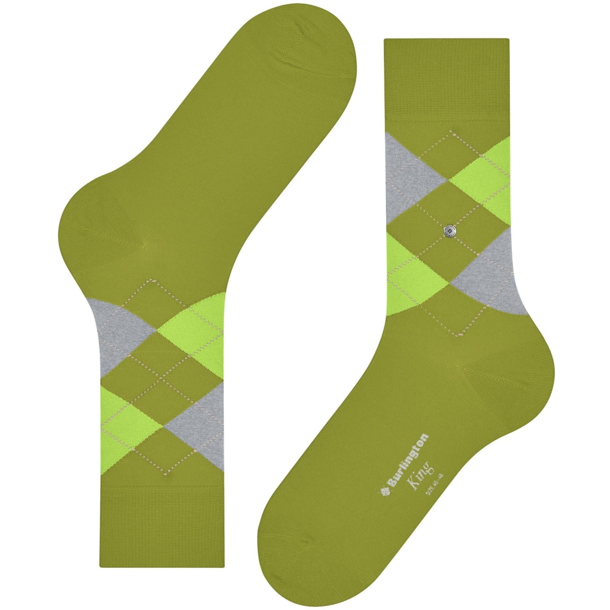Burlington Socks King Socks - Green and Grey