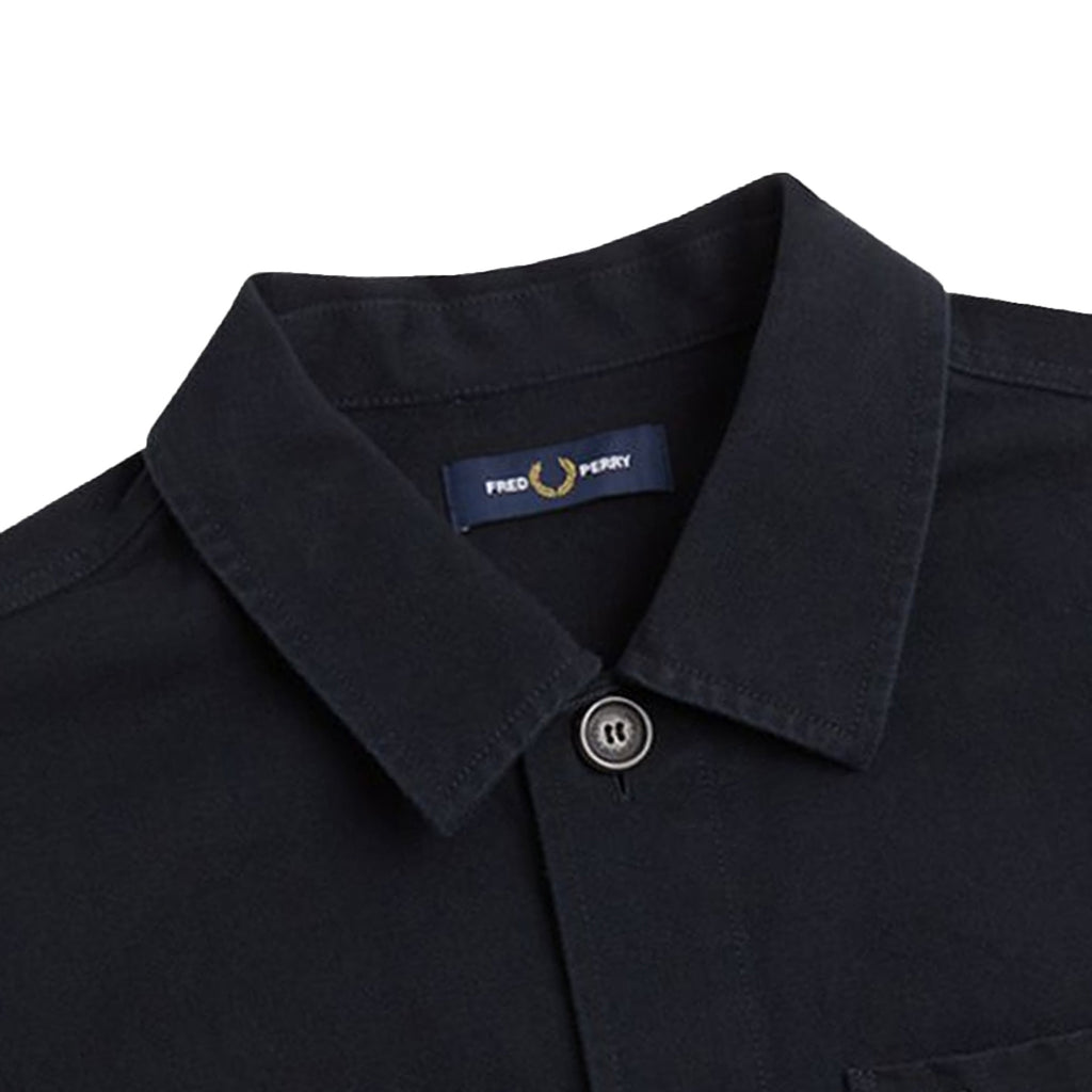 Fred Perry Twill Overshirt - Black