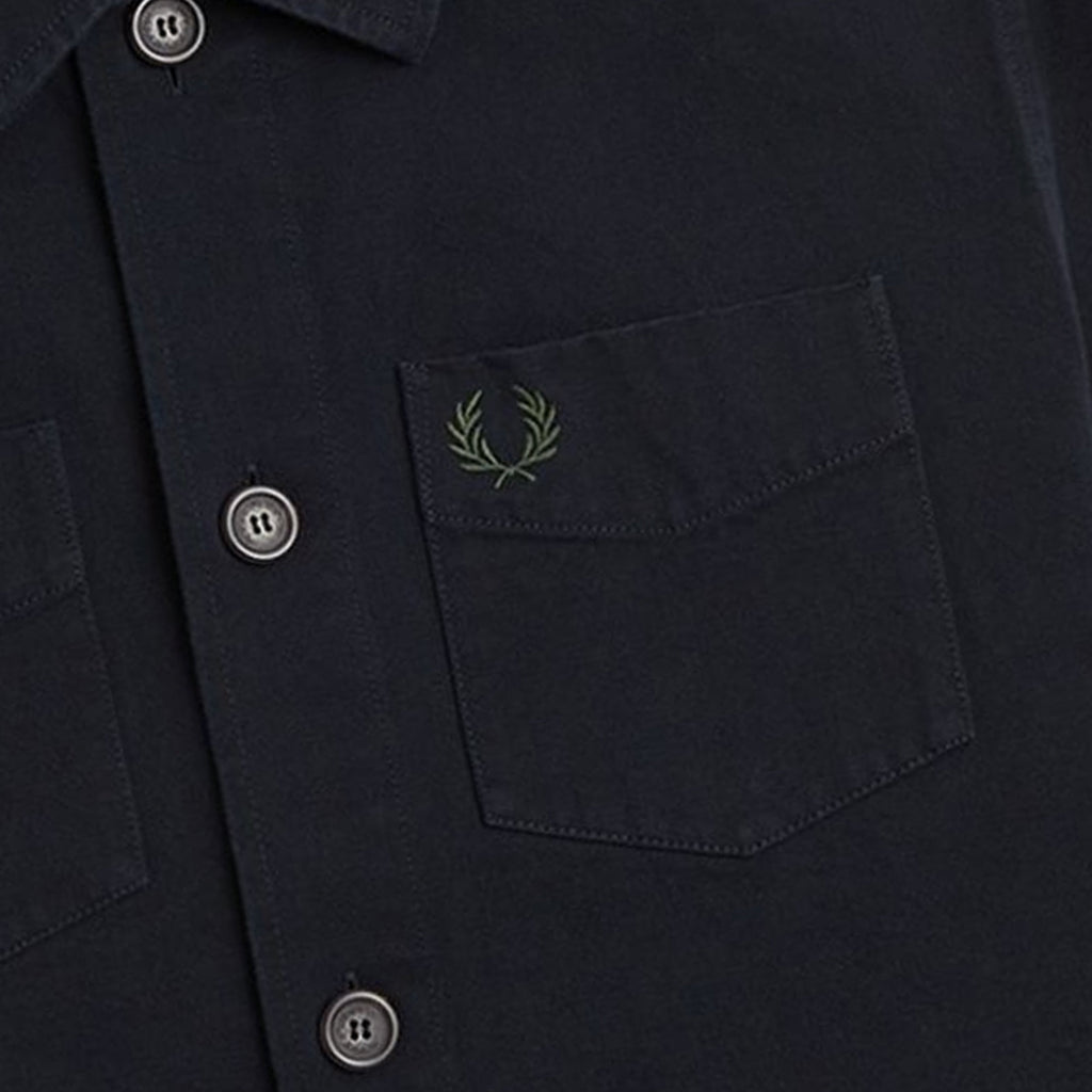 Fred Perry Twill Overshirt - Black