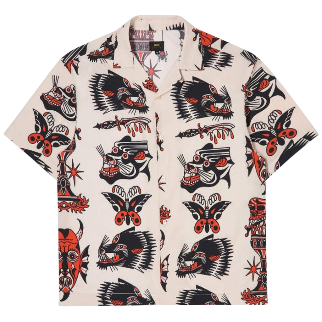 Edwin Teide Shirt - Whisper White and Red