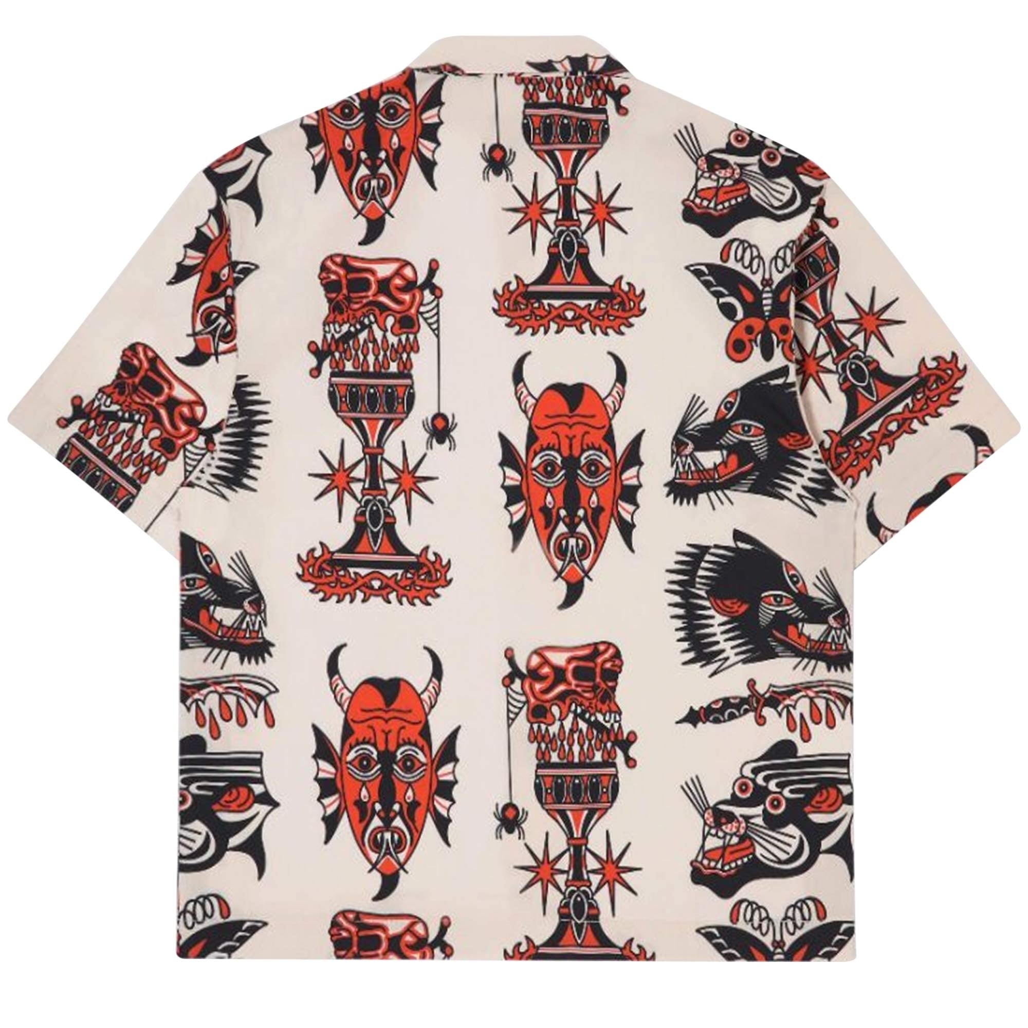 Edwin Teide Shirt - Whisper White and Red