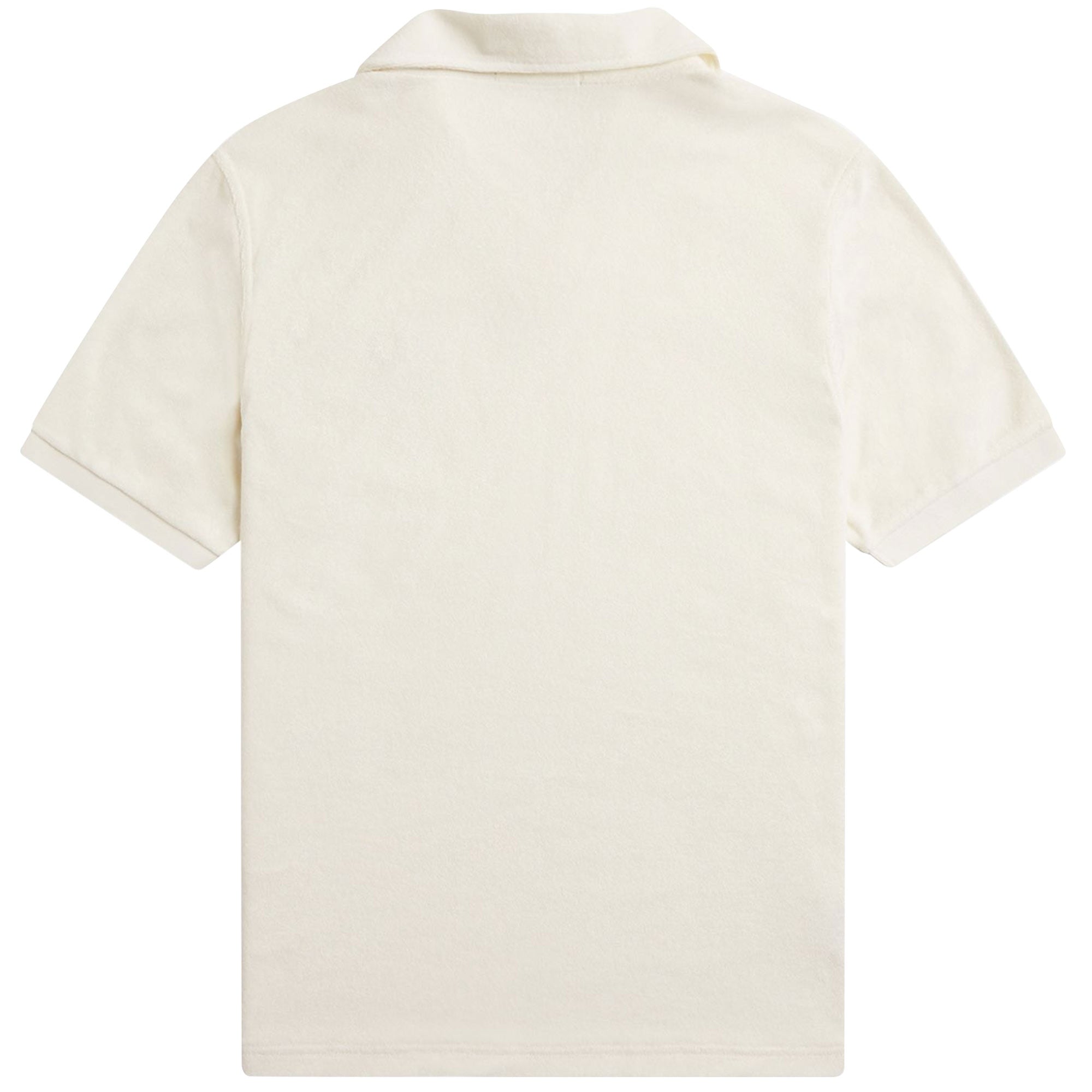 Fred Perry Open Collar Towelling Polo Shirt - Ecru