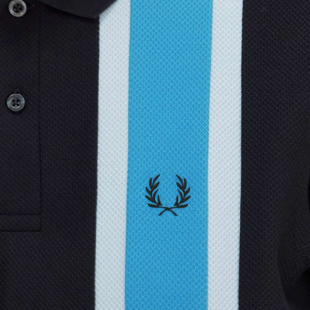 Fred Perry Woven Mesh Relaxed Polo Shirt - Black