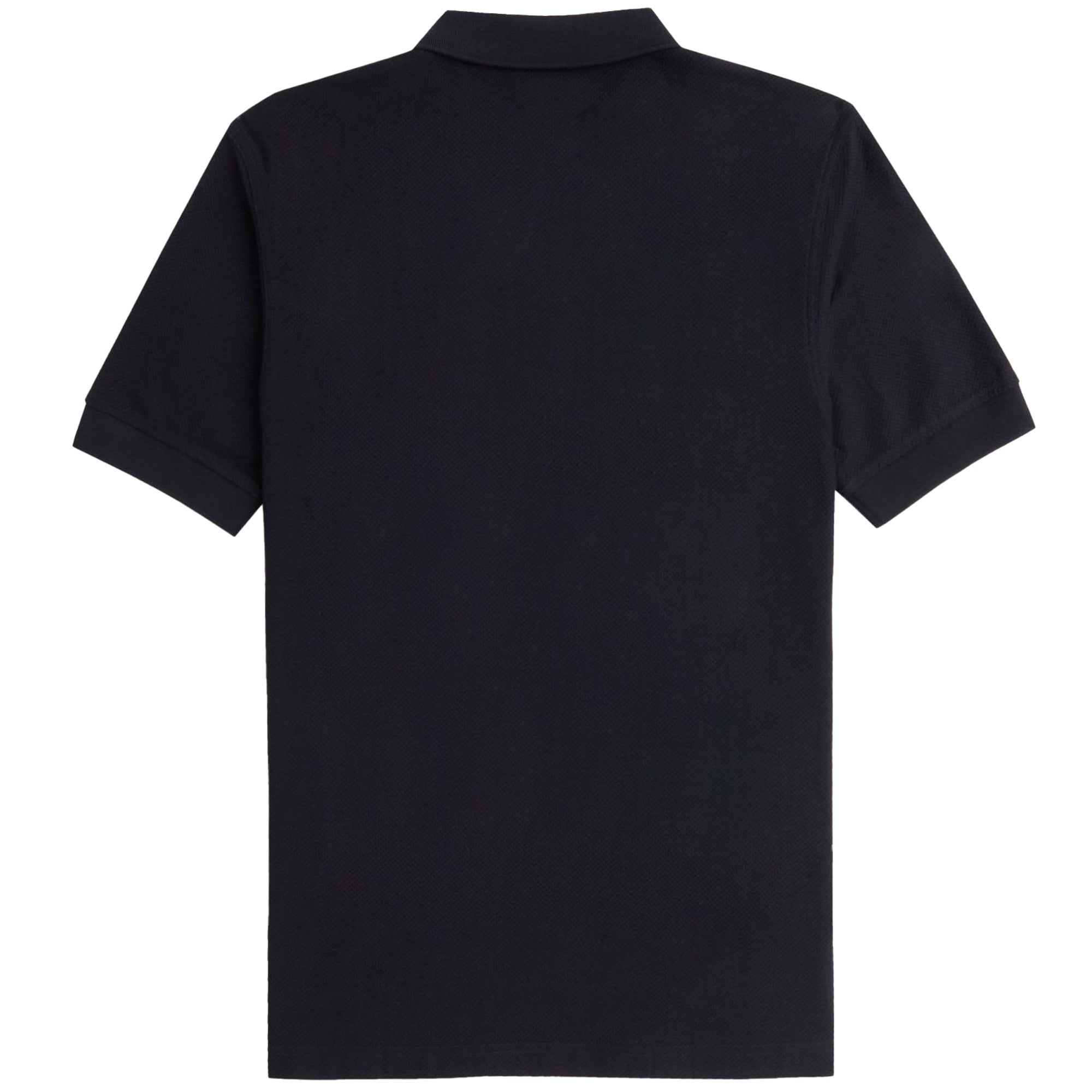 Fred Perry Woven Mesh Relaxed Polo Shirt - Black