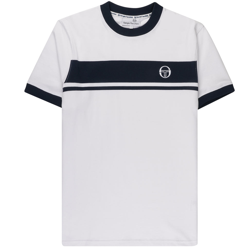Sergio Tacchini Master T-Shirt - White and Blue