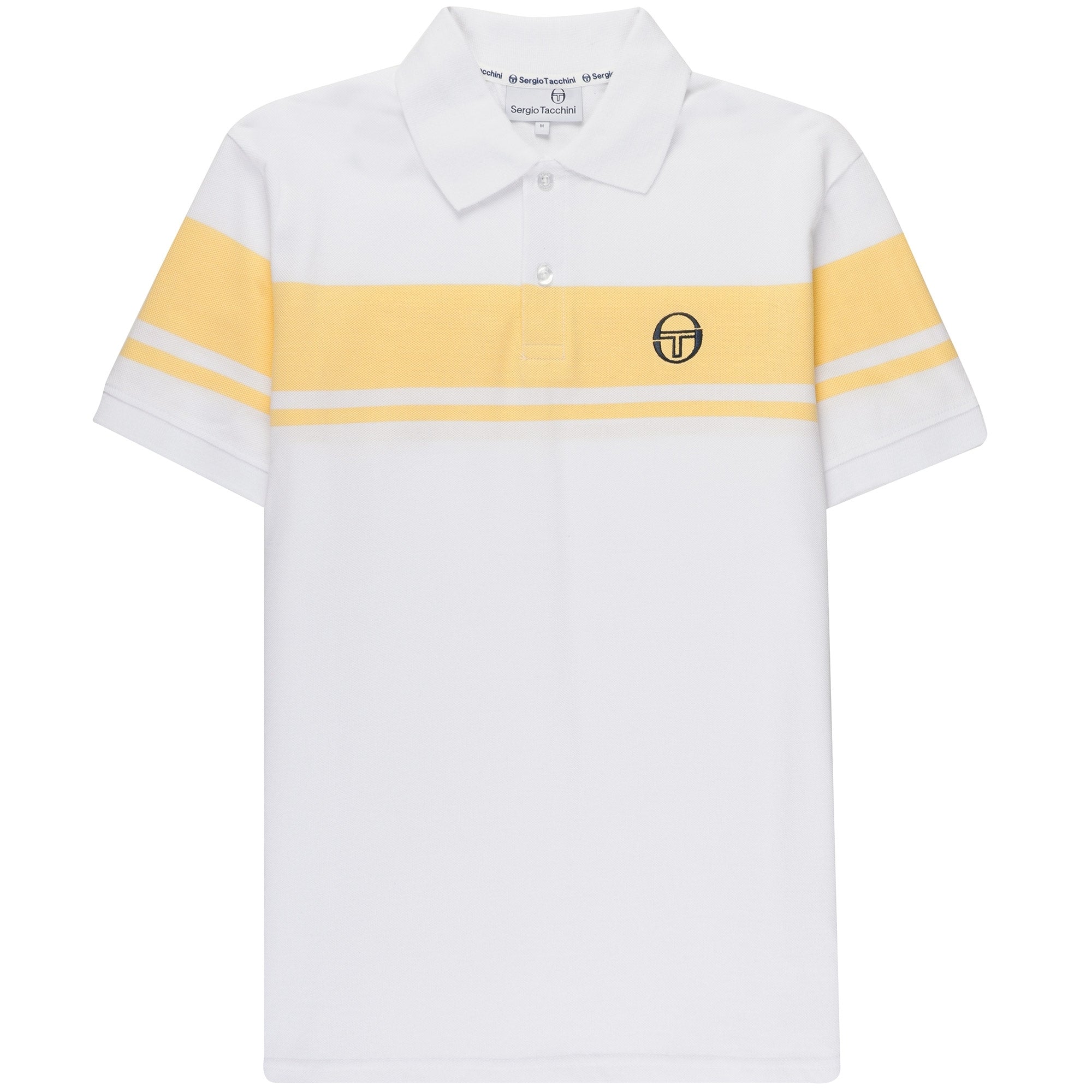 Sergio Tacchini Young Line Polo Shirt - White and Golden