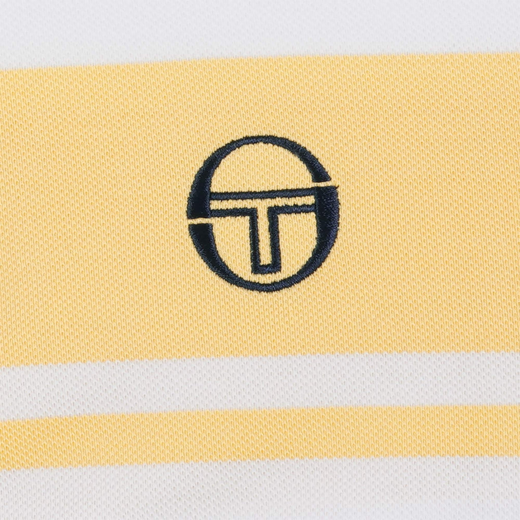 Sergio Tacchini Young Line Polo Shirt - White and Golden