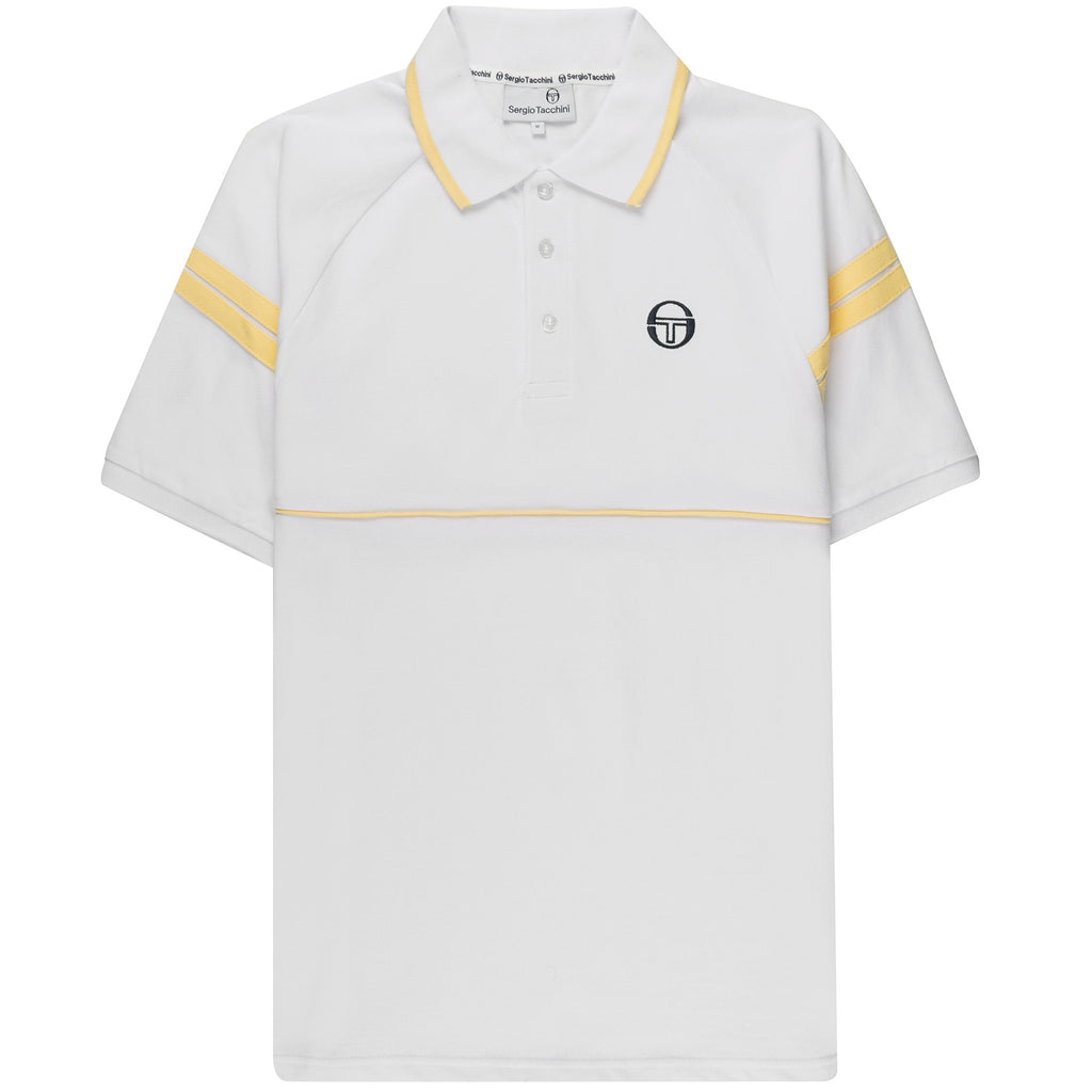 Sergio Tacchini Cambio Polo Shirt - White and Golden