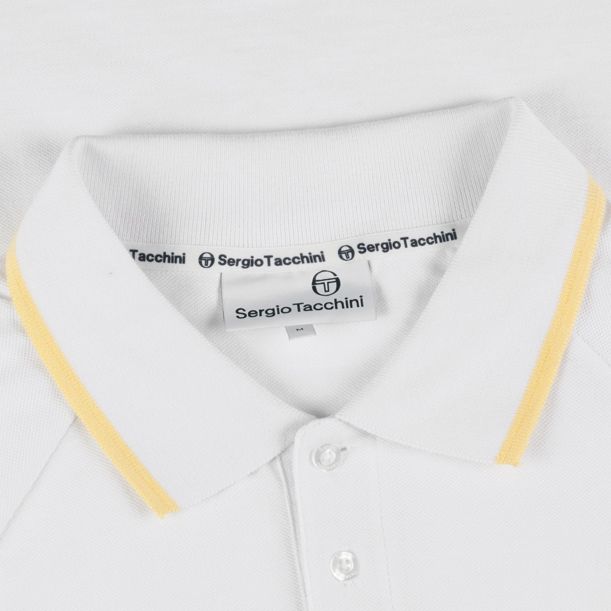 Sergio Tacchini Cambio Polo Shirt - White and Golden