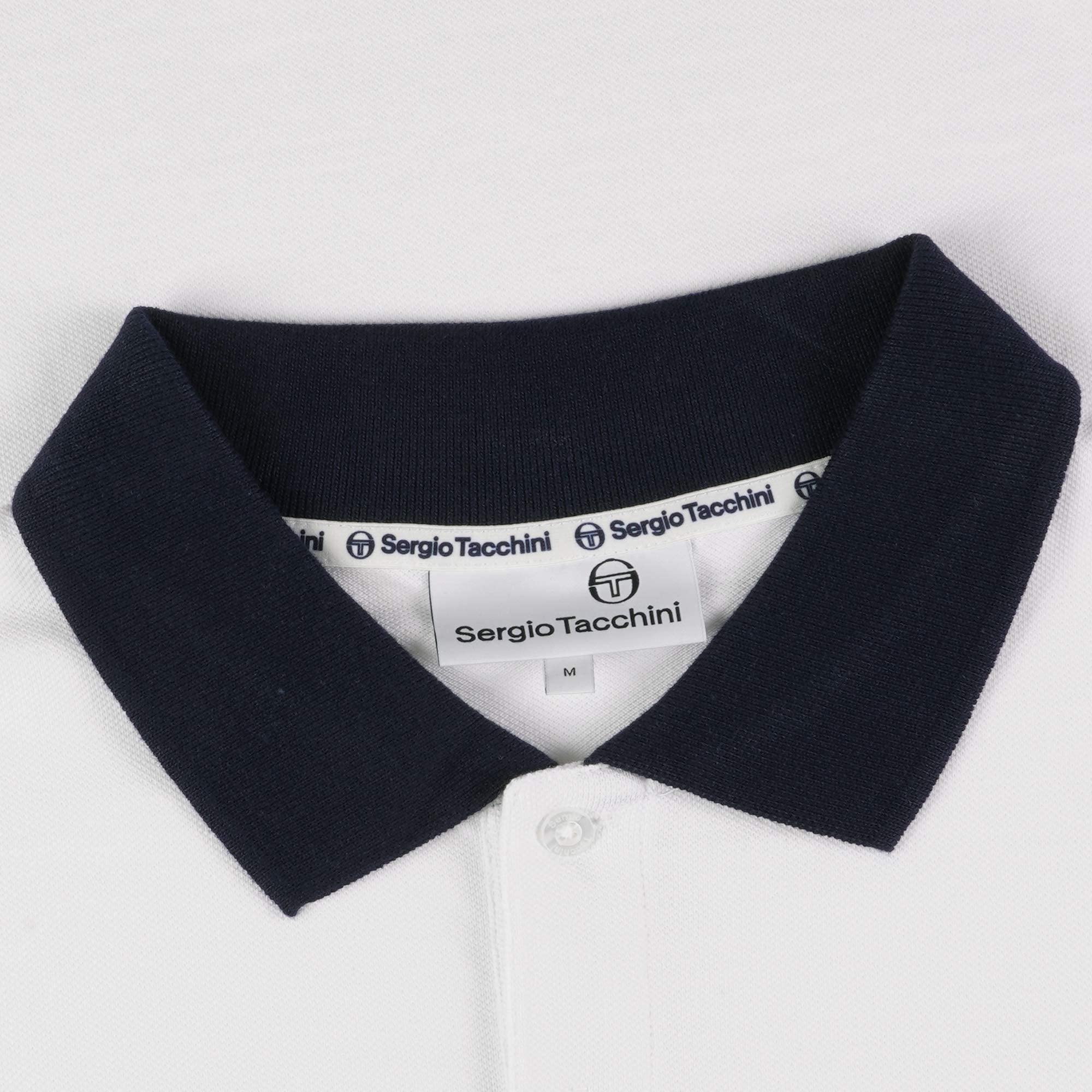 Sergio Tacchini Supermac Polo Shirt - White and Blue