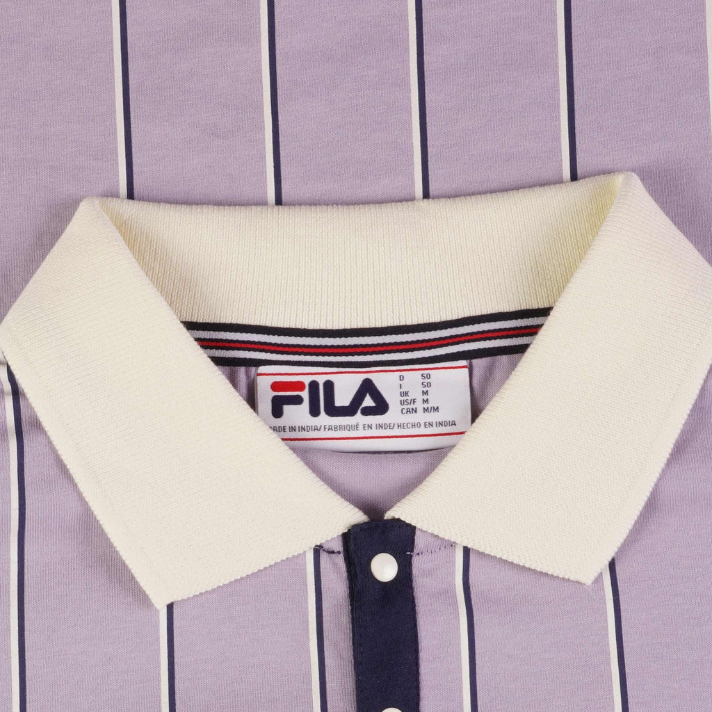 Fila Vintage Brett Double Stripe Polo Shirt - Wisteria