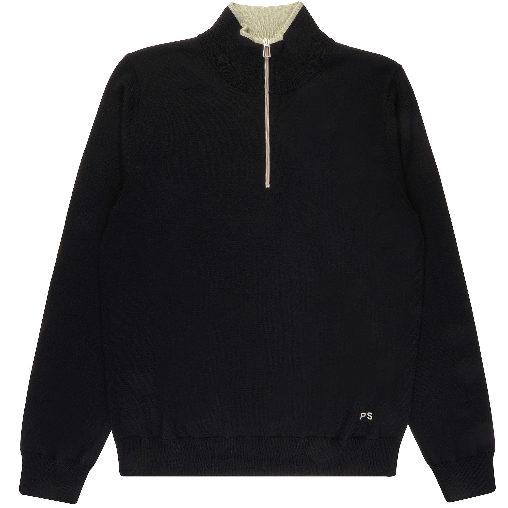 Paul Smith Pullover Half Zip Wool Jumper - Black