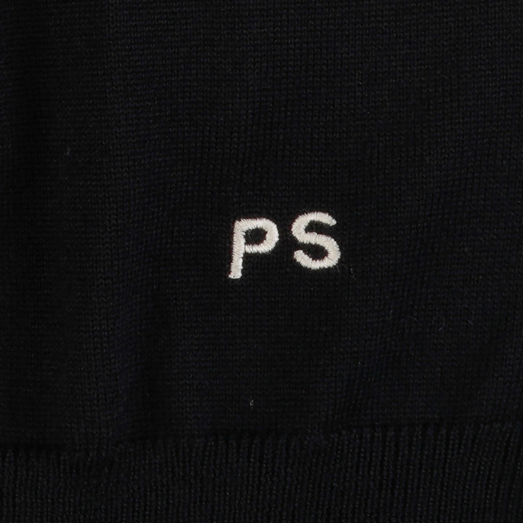 Paul Smith Pullover Half Zip Wool Jumper - Black