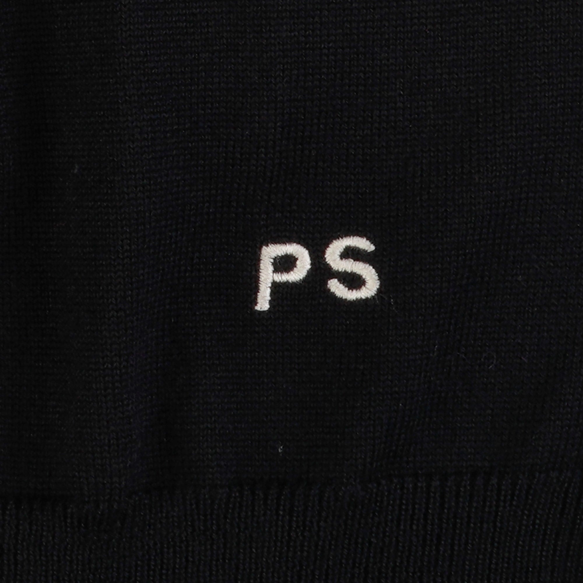 Paul Smith Pullover Half Zip Wool Jumper - Black