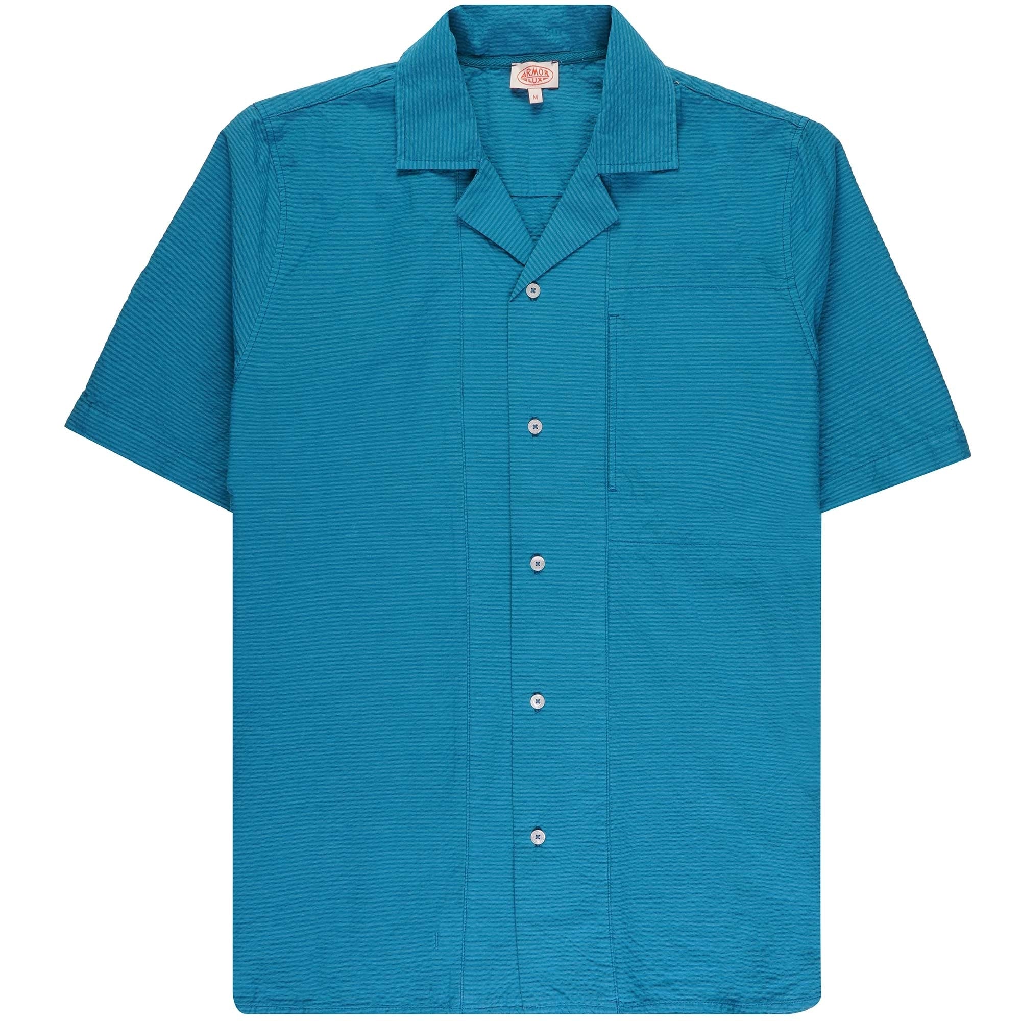 Armor Lux Short Sleeve Shirt - Deep Lagoon