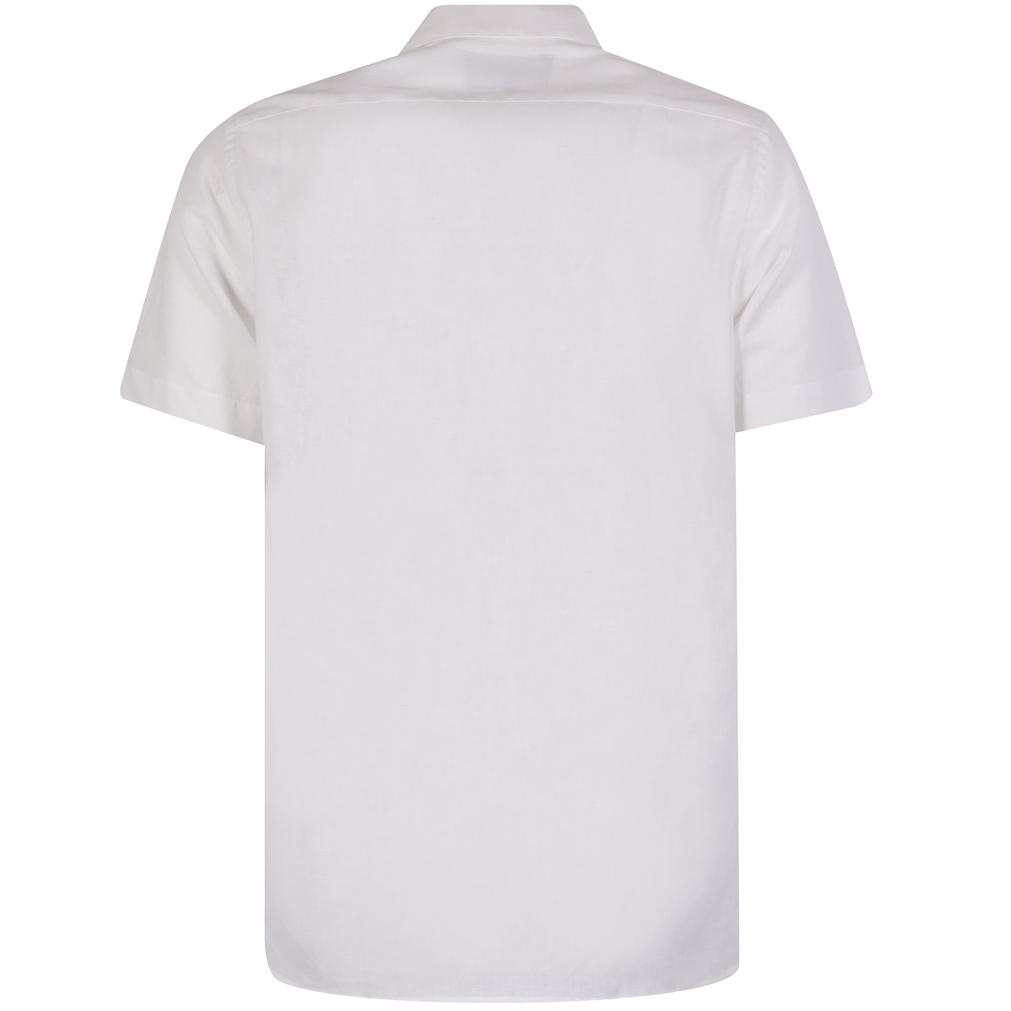 Short Sleeve Linen Shirt - White