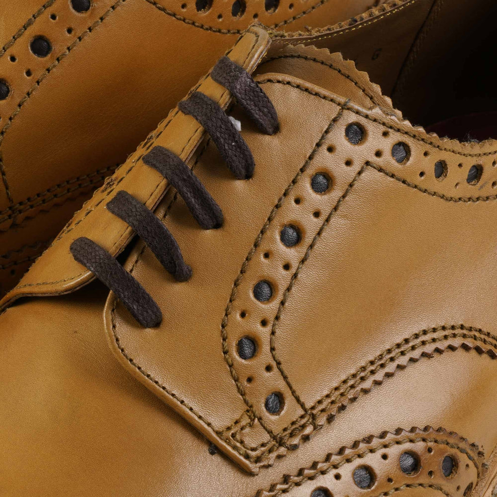 Grenson Archie Brogue Shoes -Tan