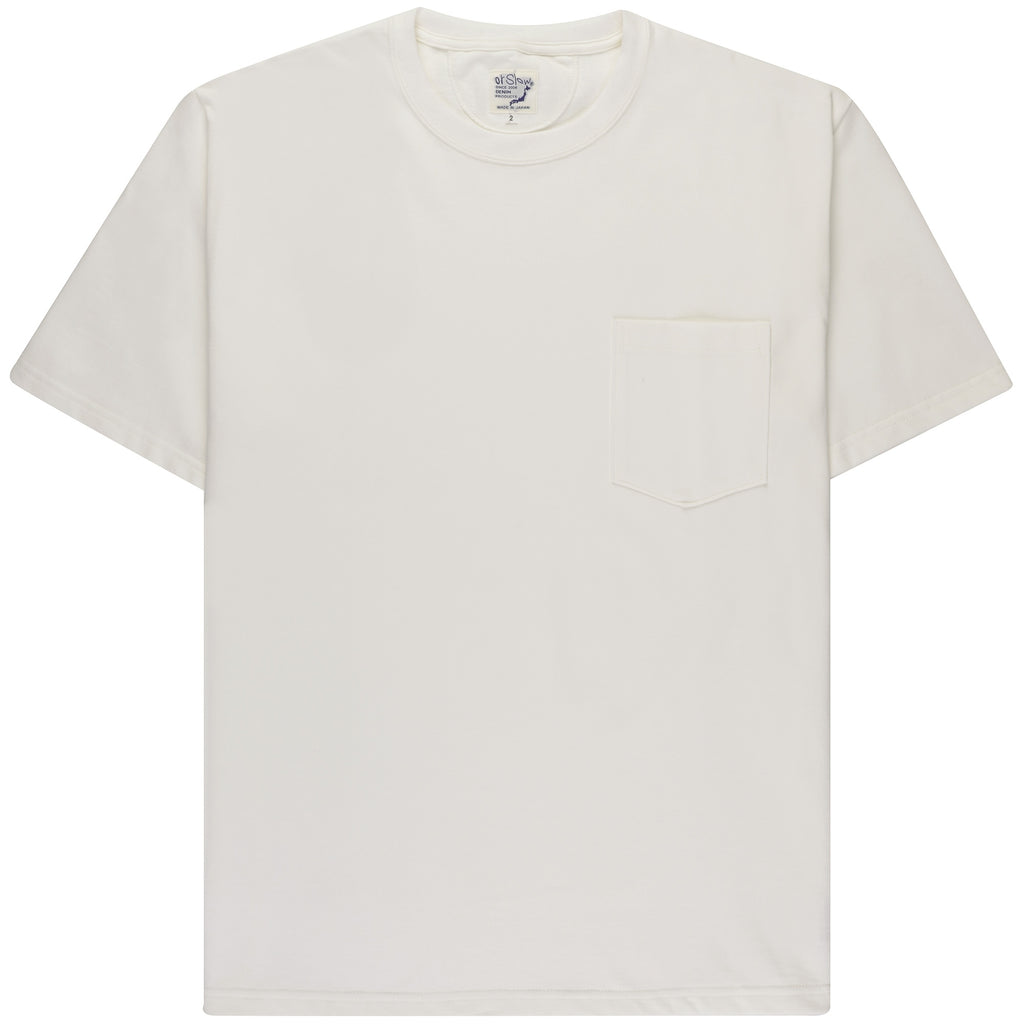 Crew Neck Pocket T-Shirt - White