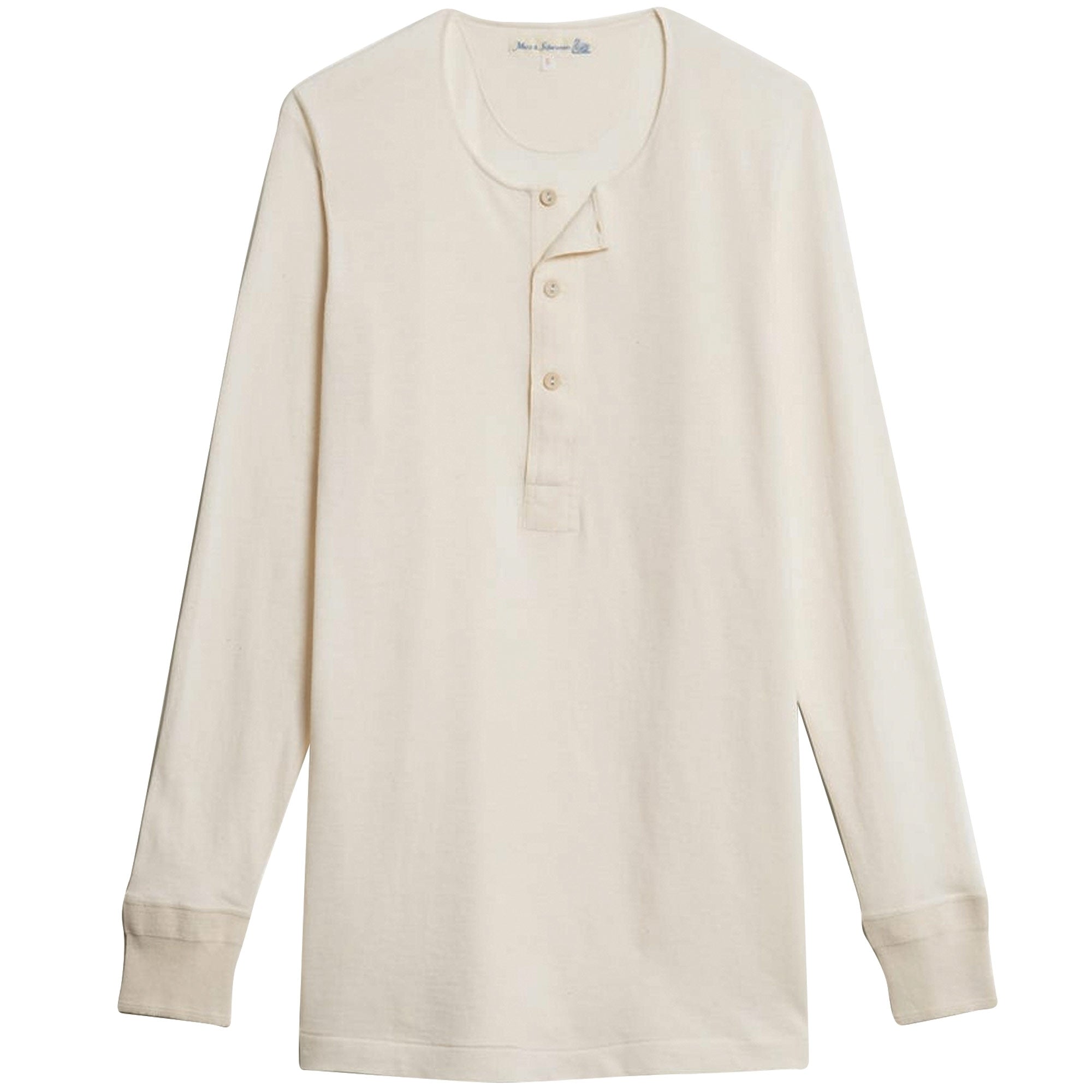 Button Facing Long Sleeve T-Shirt - Nature